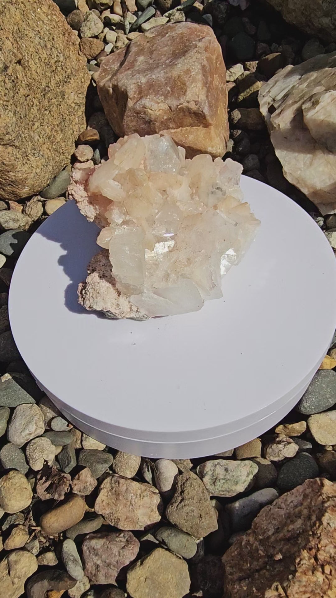 Apophyllite Stillbite Clear Quartz Raw Crystal Cluster