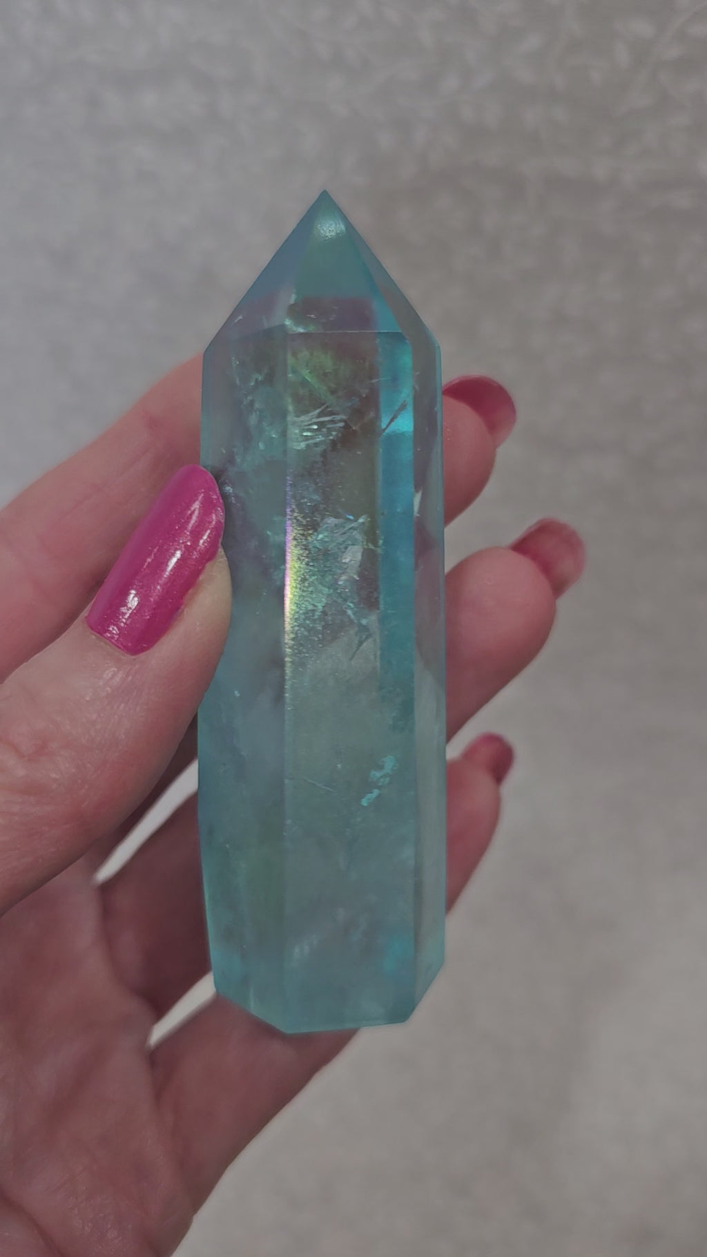 Blue Aqua Aura Crystal T