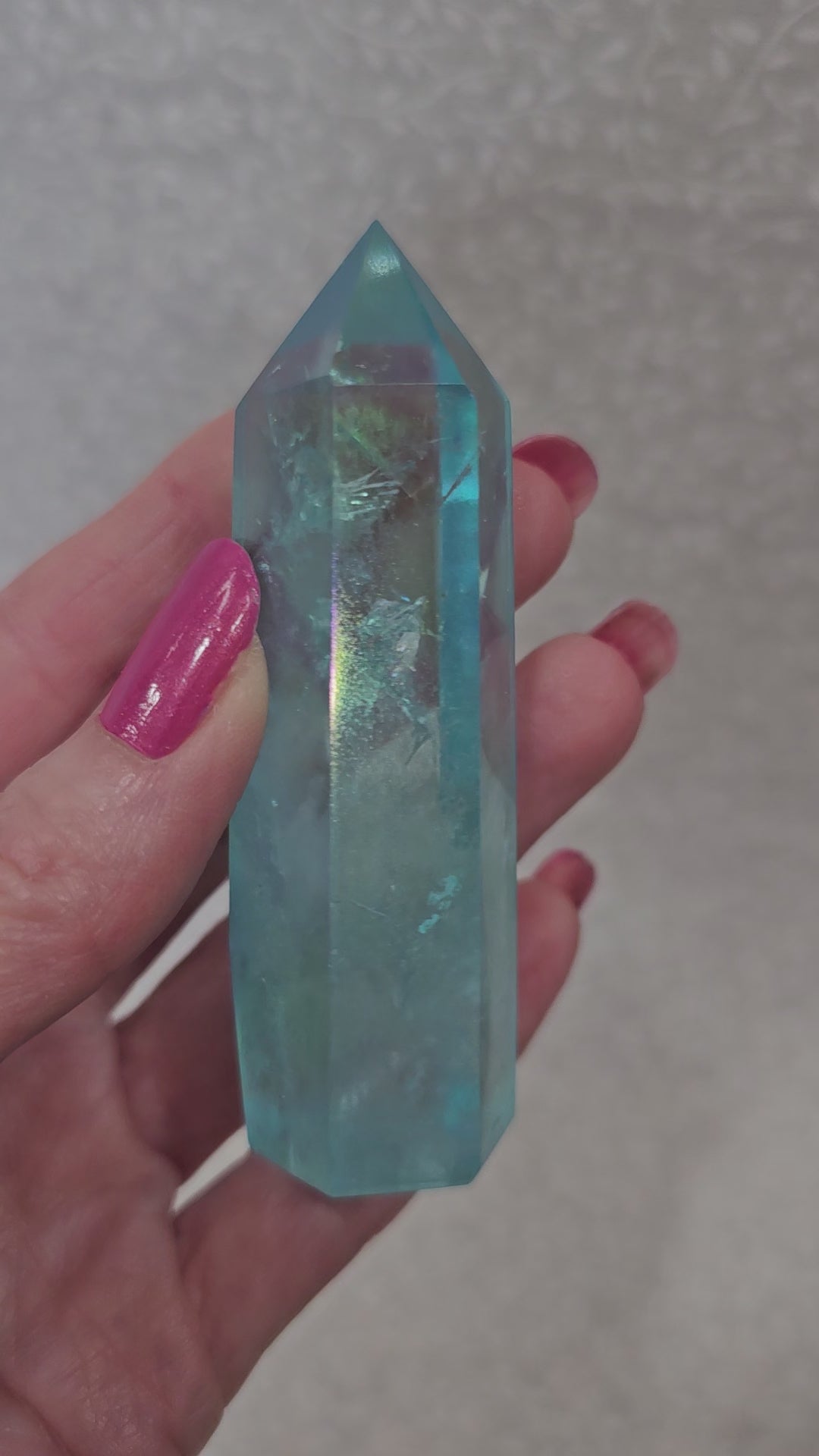 Blue Aqua Aura Crystal T