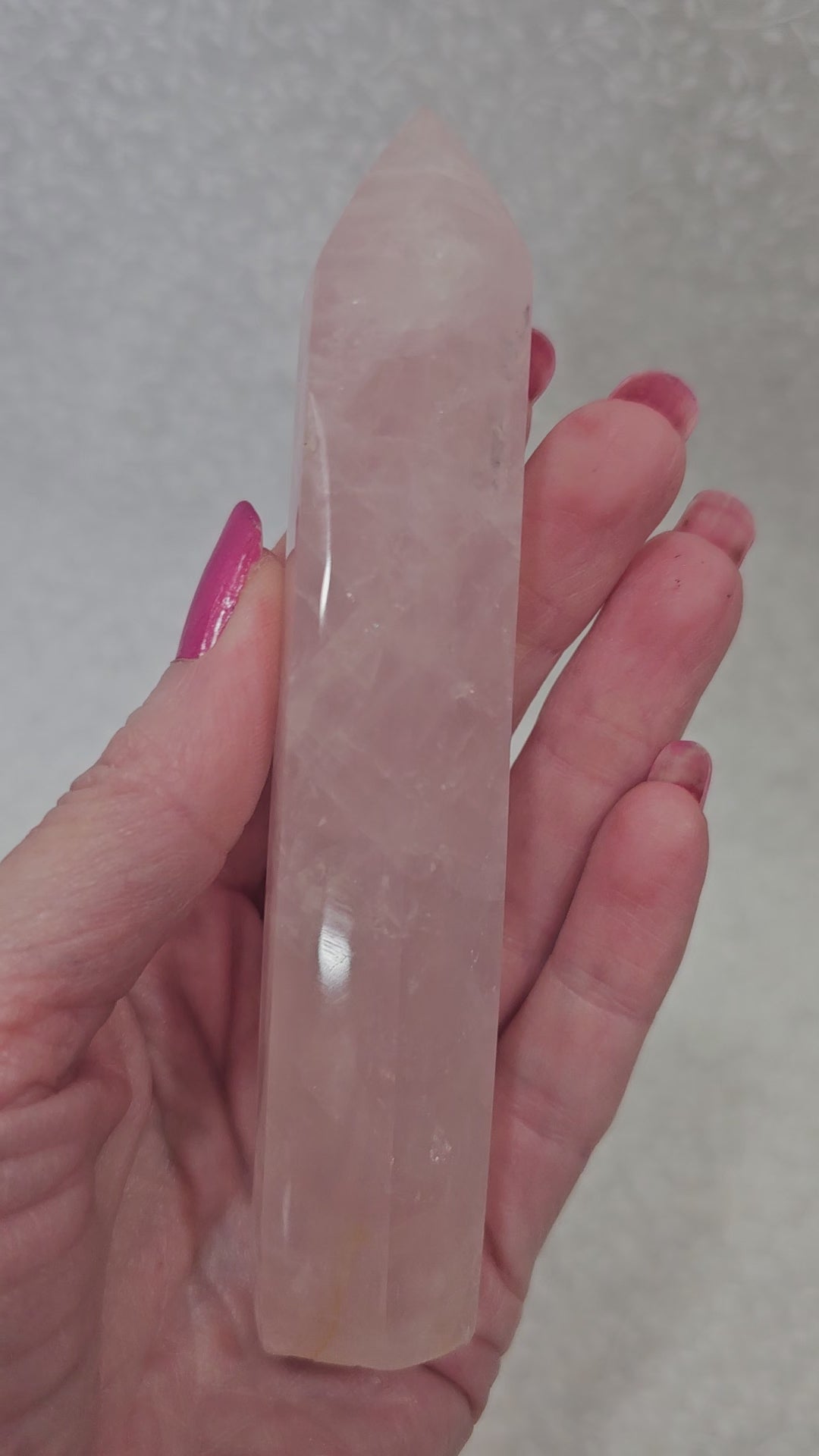 Pink Quartz Crystal Tower