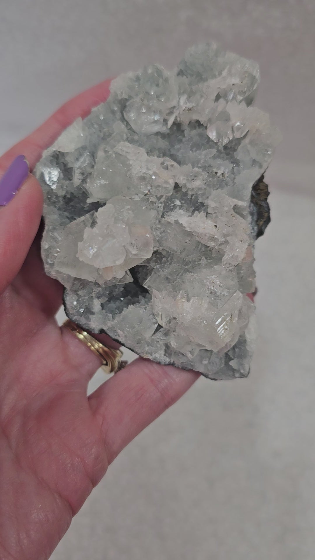 Blue Apophyllite Raw Crystal Cluster
