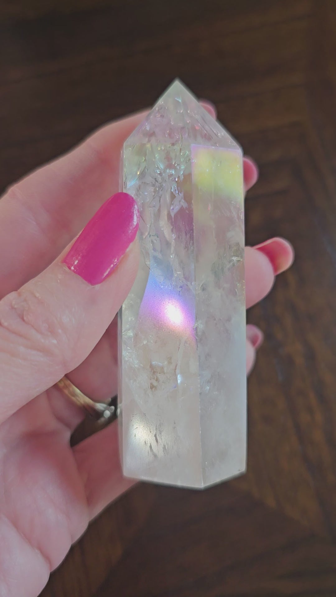 Angel Aura Quartz Crystal Tower