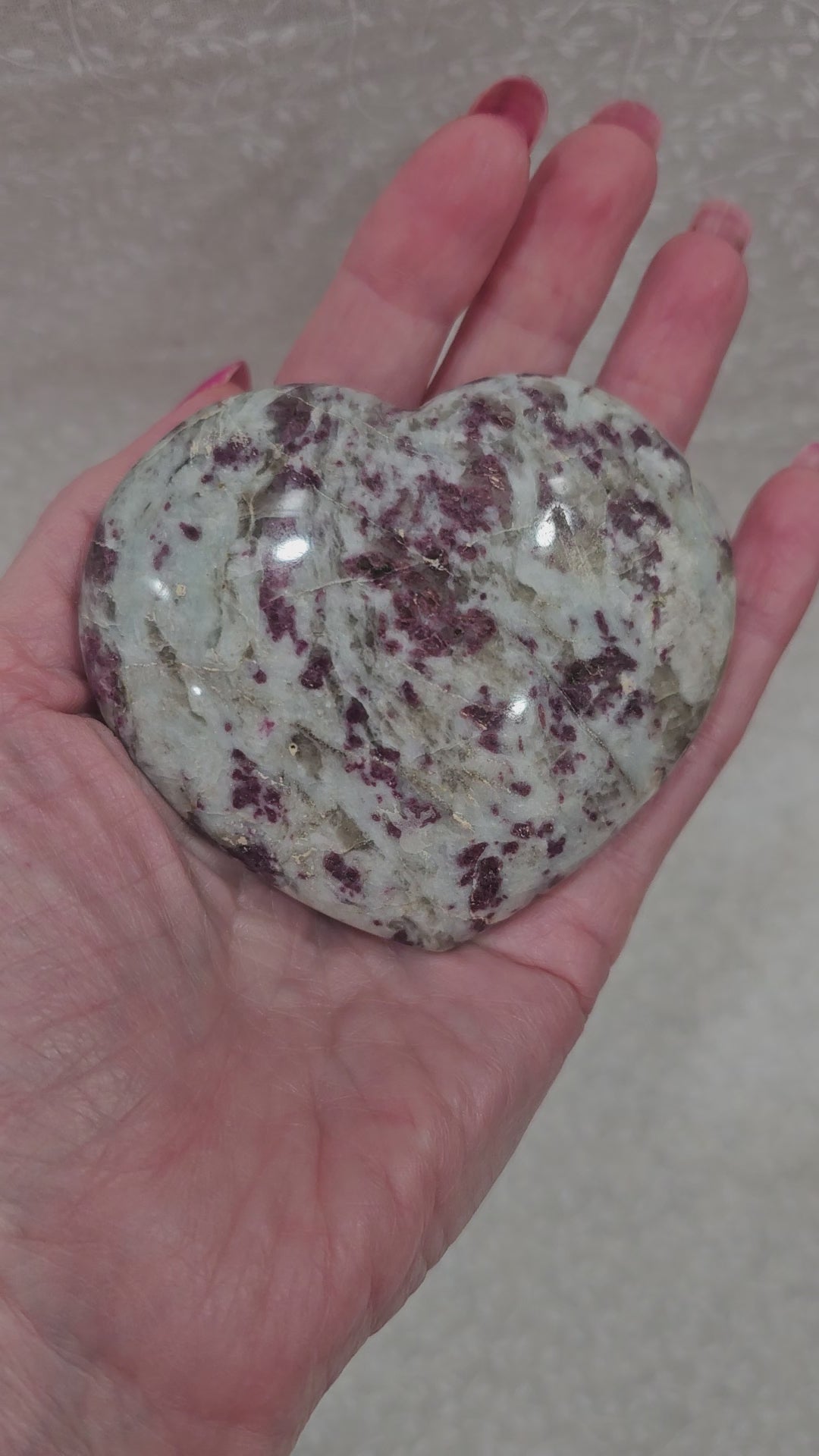 Rubellite Crystal Heart