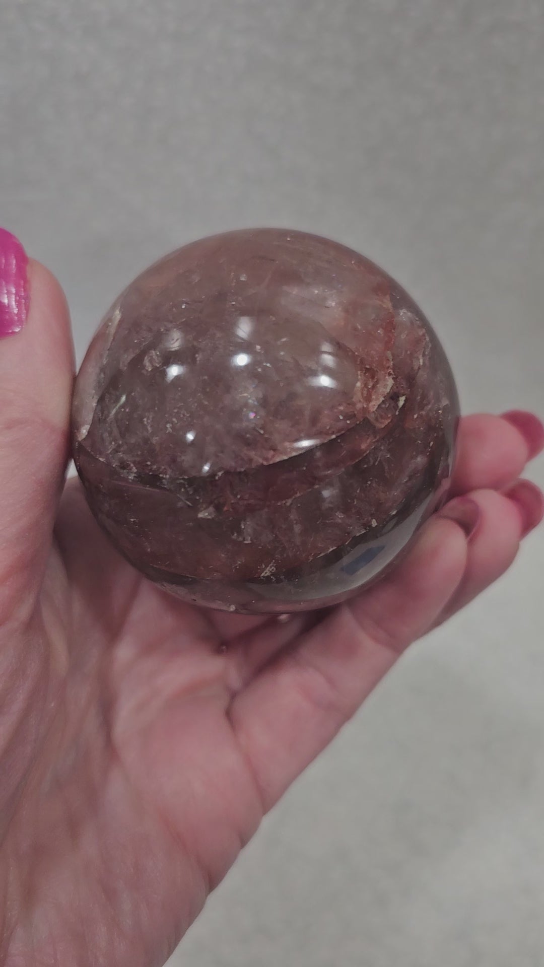 Fire Quartz Crystal Sphere