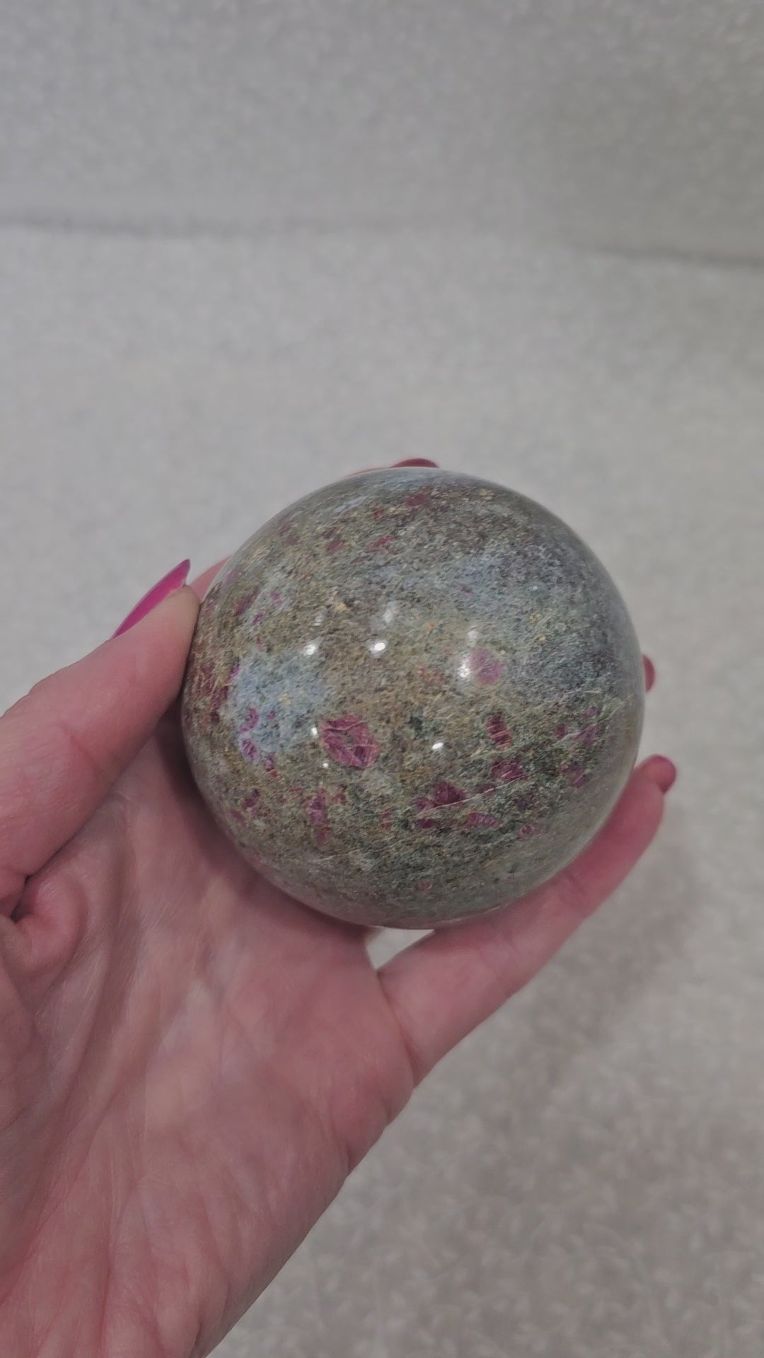 Ruby Zoisite Crystal Sphere