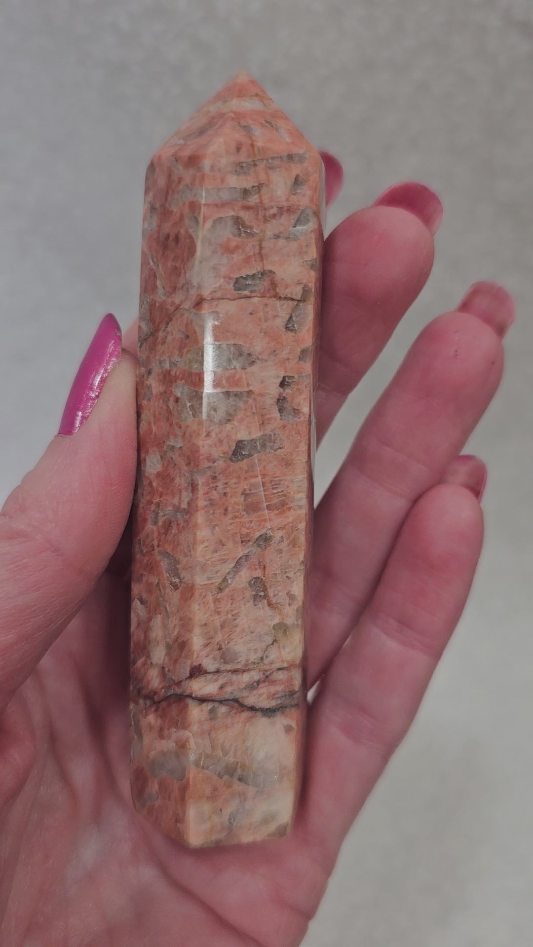 Red Granite Crystal Tower