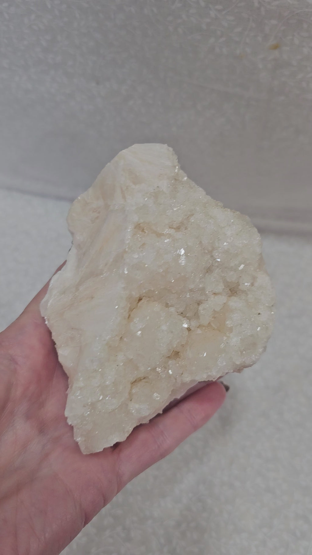 Apophyllite with peach Stillbite Raw Crystal Cluster