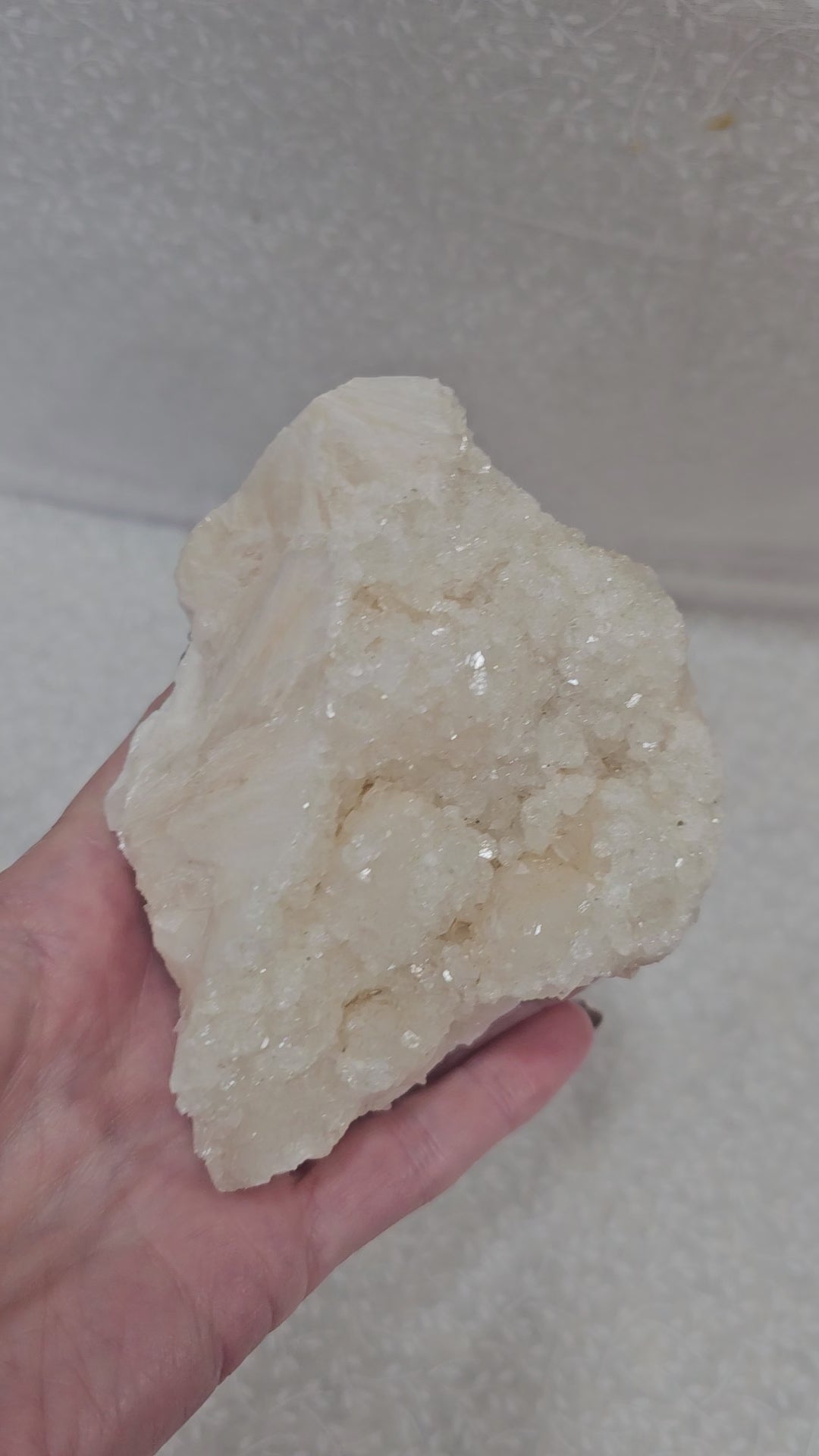 Apophyllite with peach Stillbite Raw Crystal Cluster