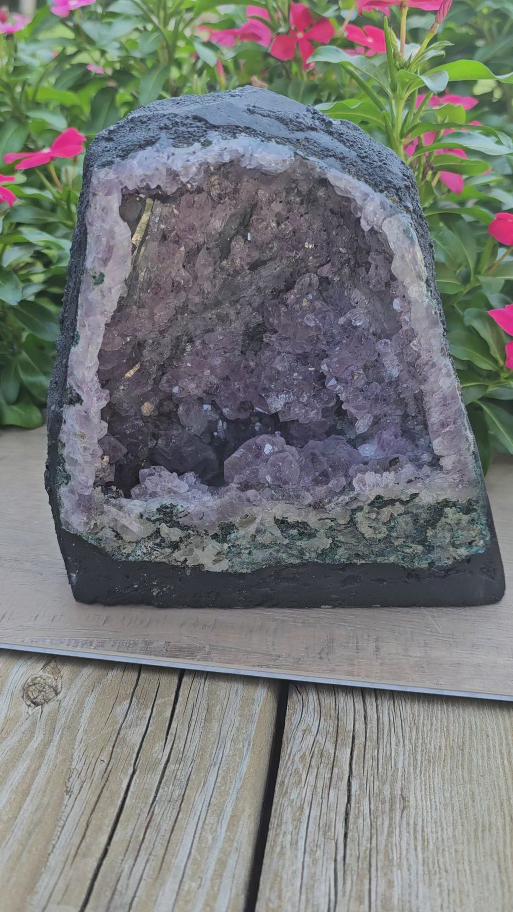 Amethyst Raw Crystal Cathedral - 7" Natural Purple Geode