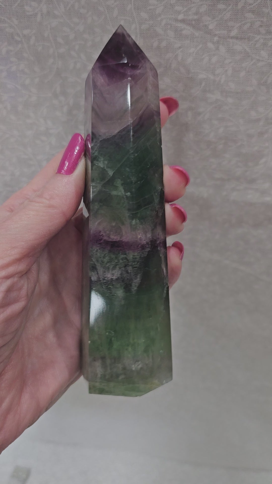 Rainbow Fluorite Crystal Tower