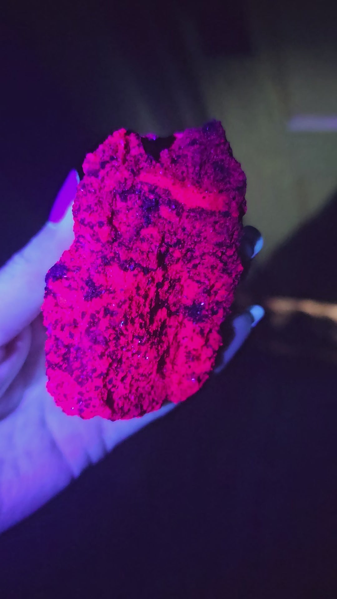 Red Corundum & Pholgo Raw Crystal Very Uvactive