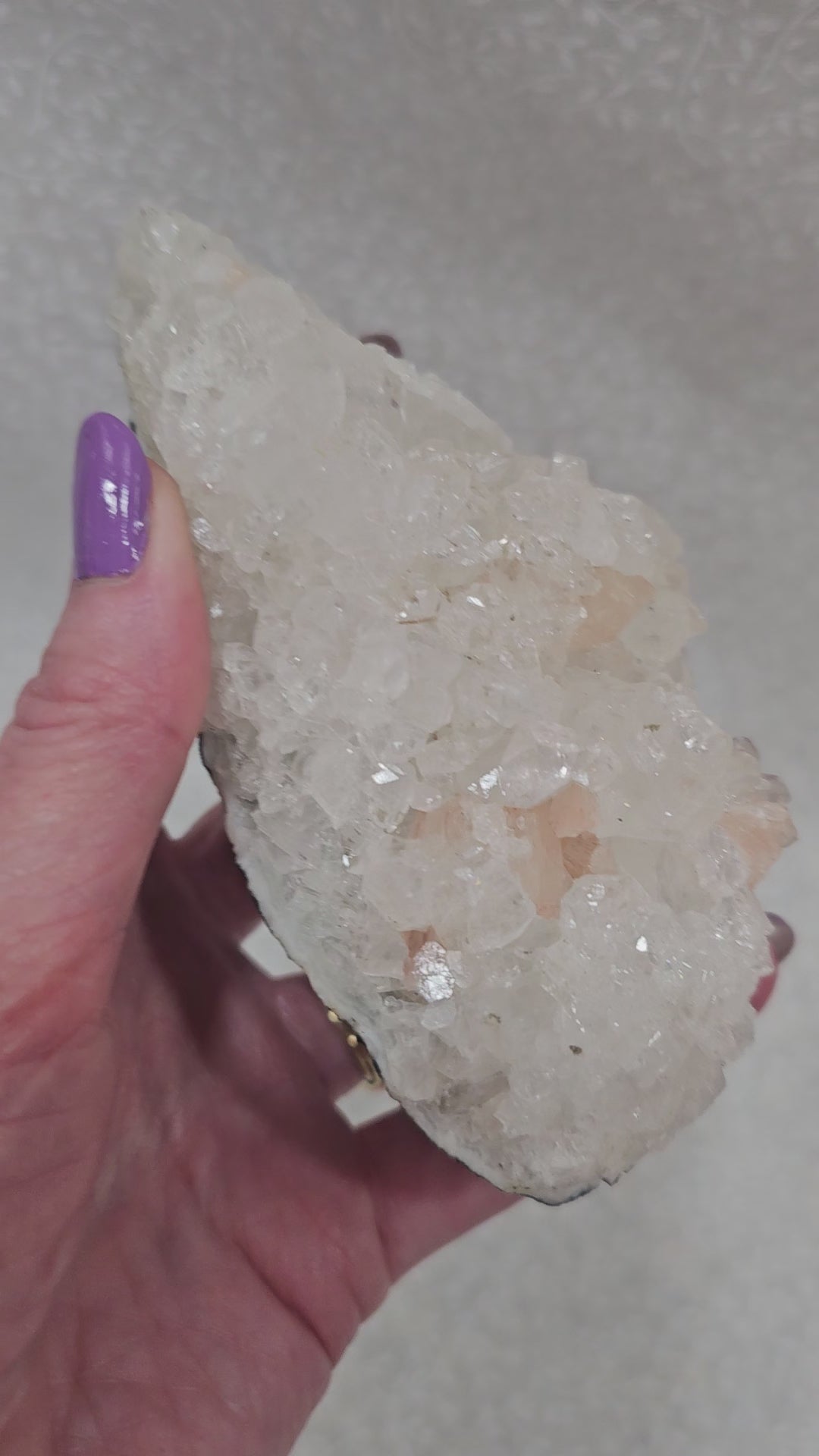 Apophyllite with Stillbite Raw Crystal Cluster