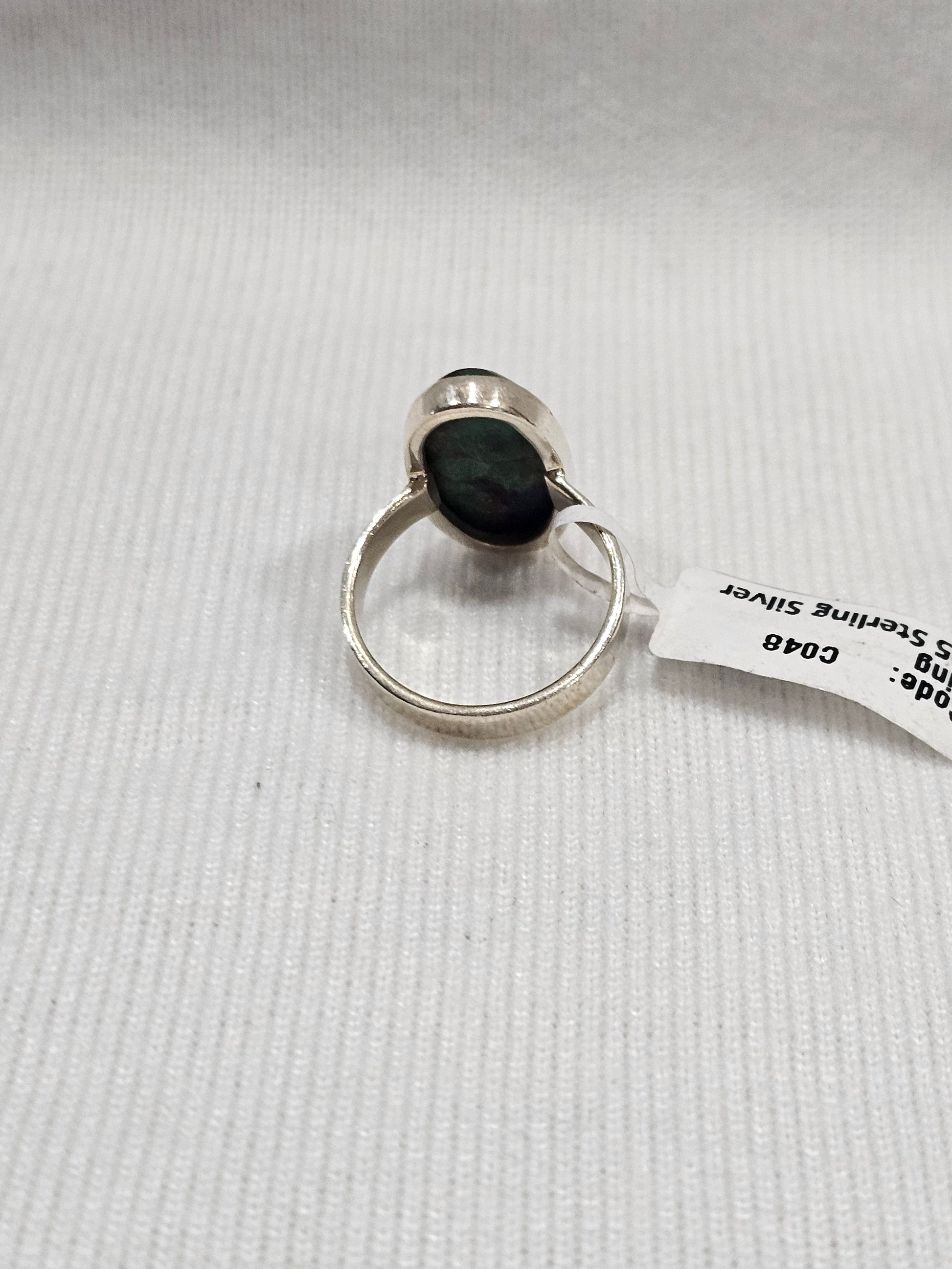 Azurite Gemstone Sterling Silver Ring 7