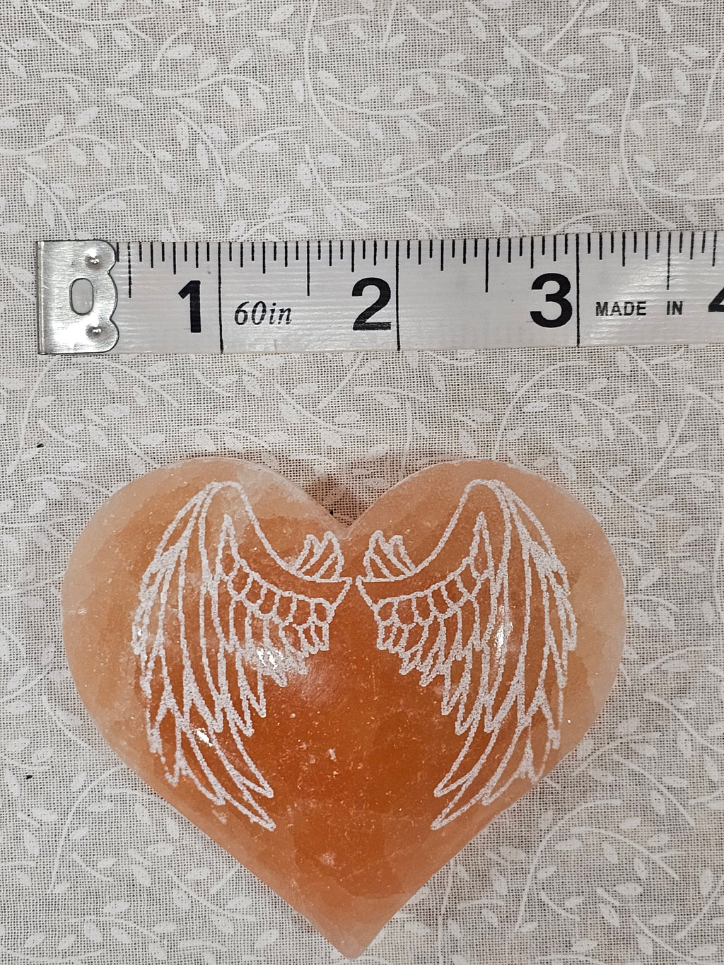 Orange Selentine Crystal Heart