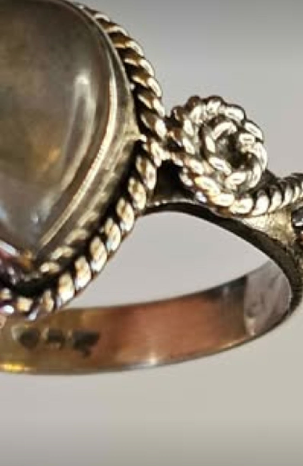 Natural Labradorite Sterling Silver Ring - Healing Crystal Gemstone Jewelry Size 6