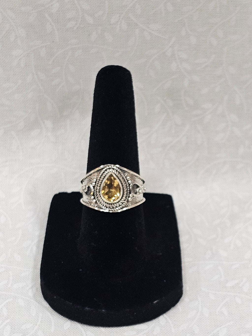 Sterling Silver Citrine Gemstone Ring 6