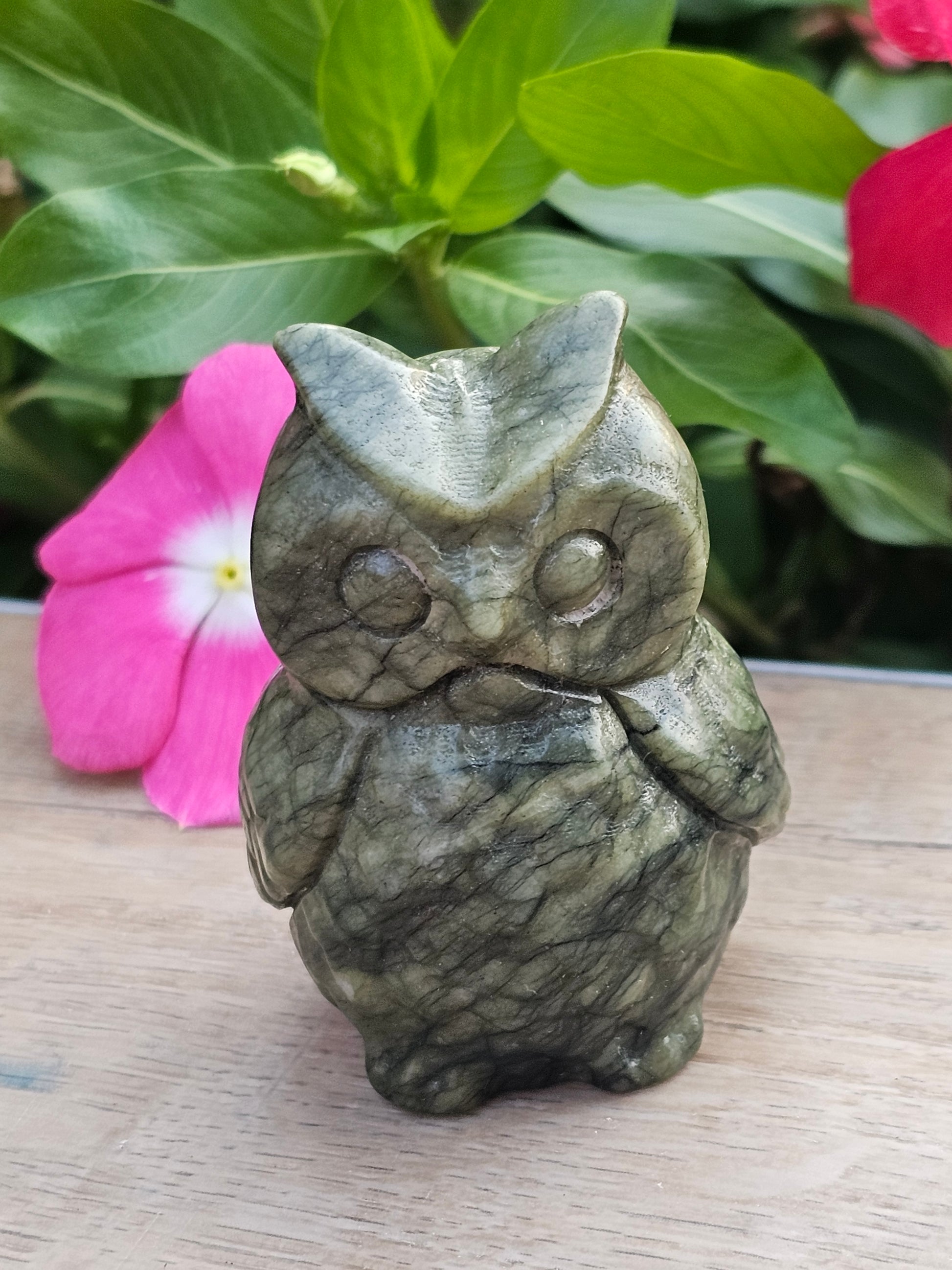 Serpentine Crystal Owl