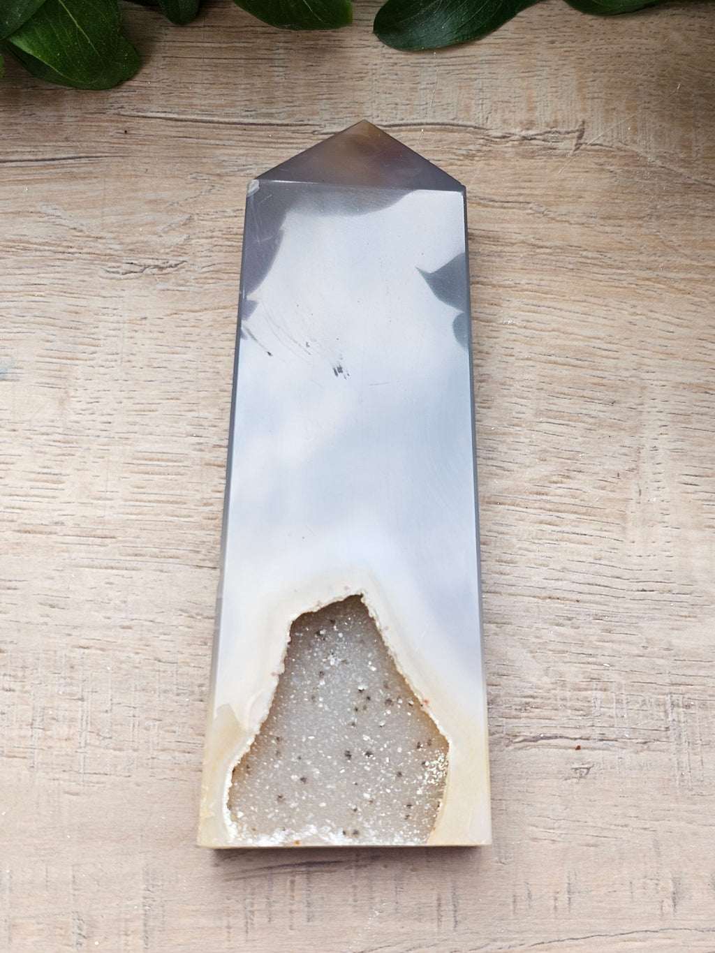 Agate Druzy Crystal Tower - Natural Healing Stone