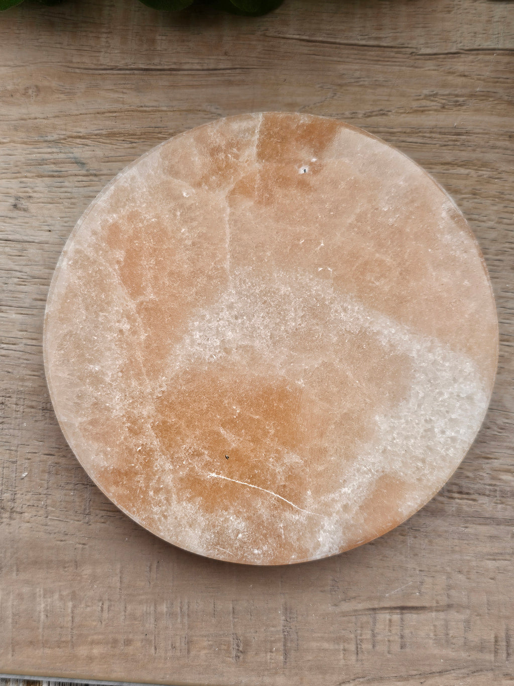 Orange Selenite Charging Disc 4" - Crystal Cleansing Plate for Jewelry & Stones