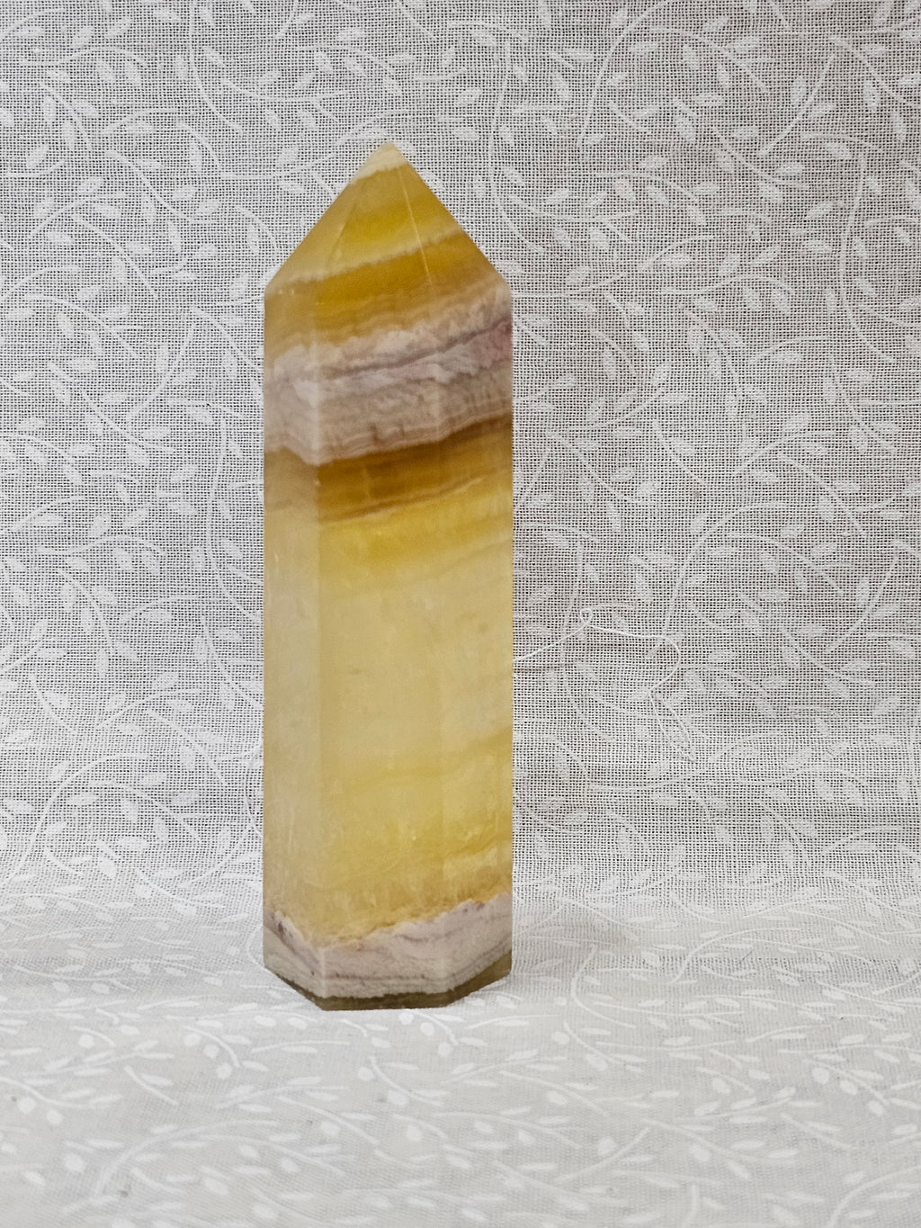 Yellow Fluorite Crystal Tower