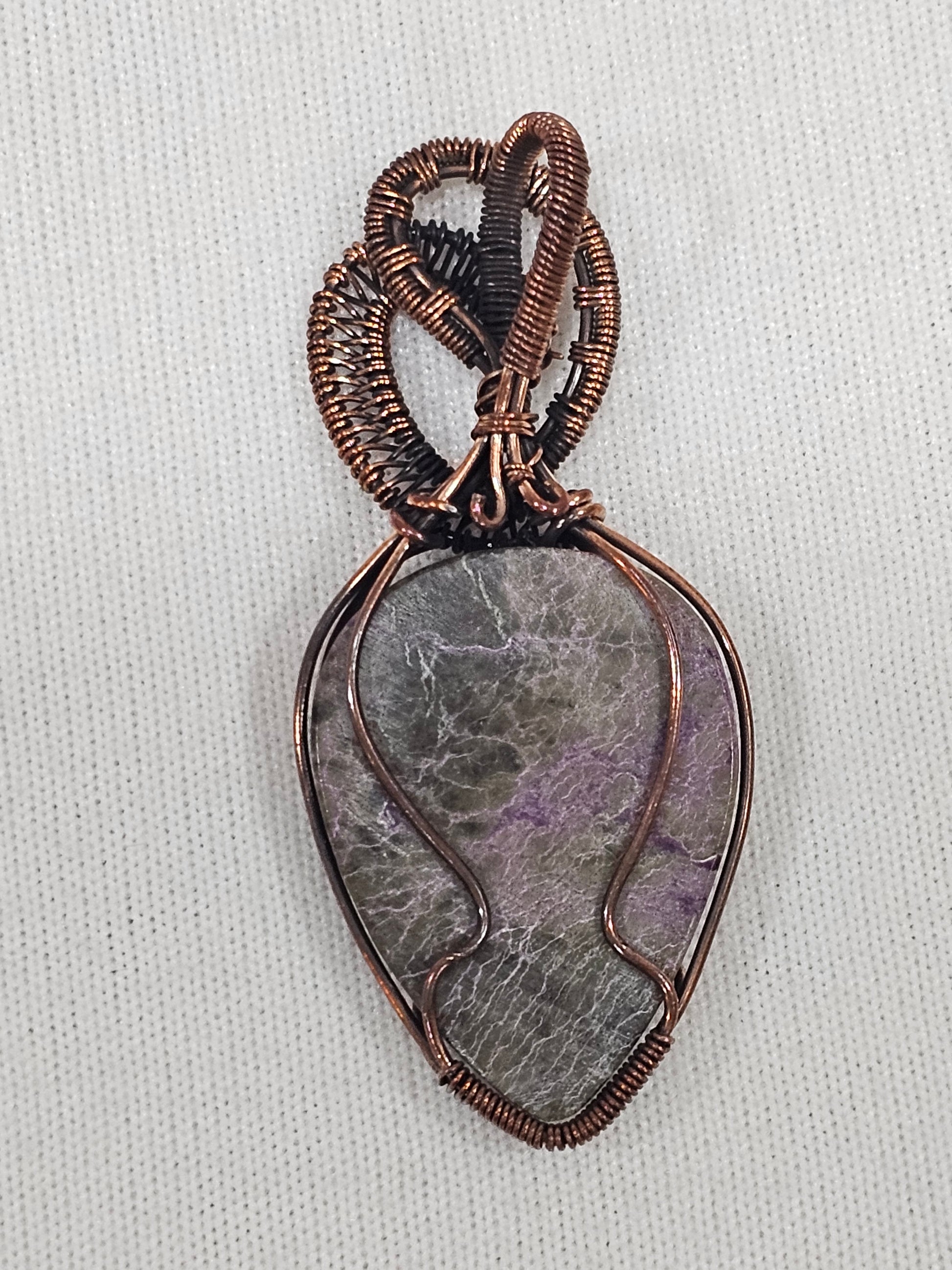 Purpurlite Pendant - Natural Purple Stone Sterling Silver