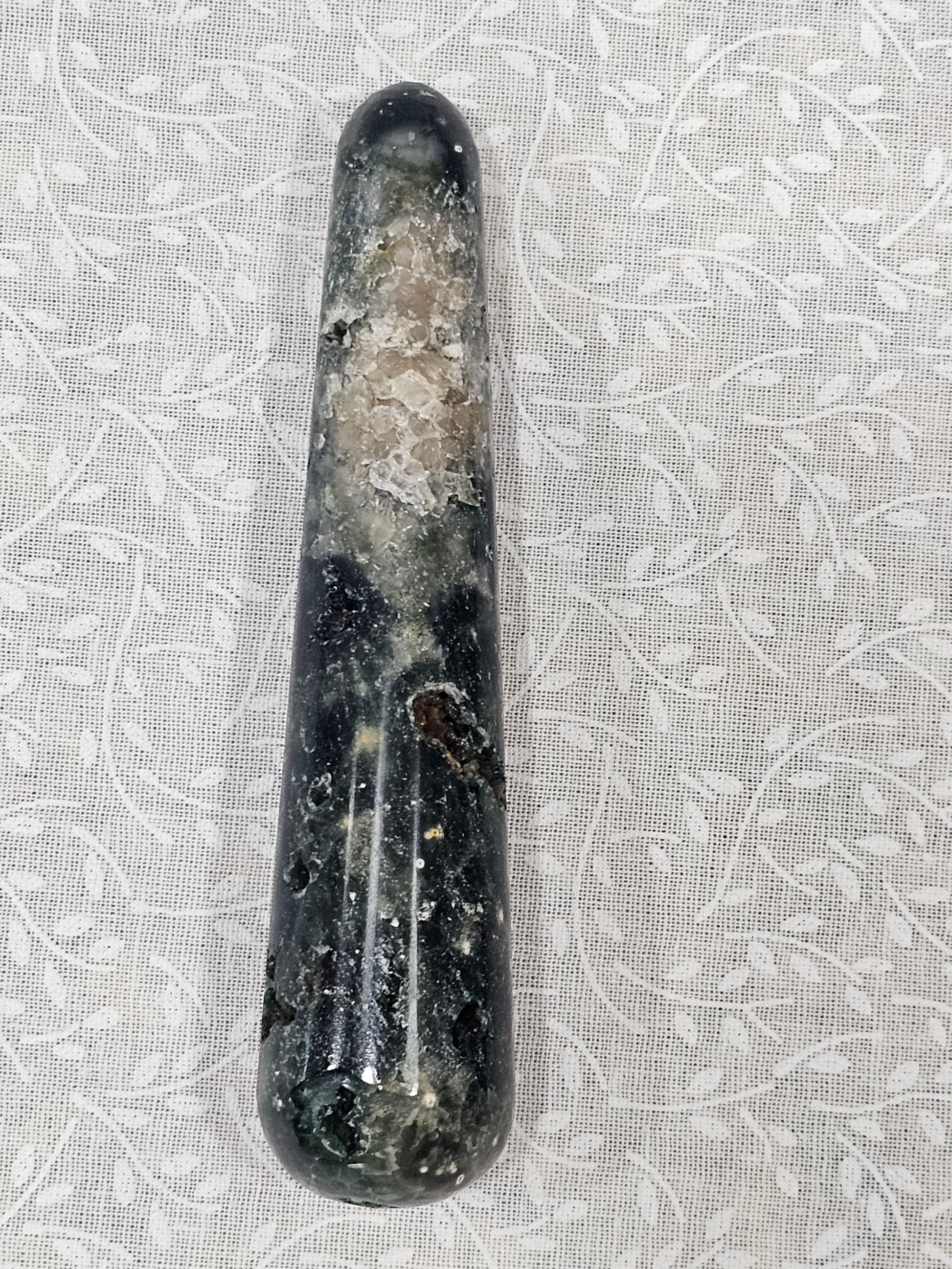 Moss Agate Crystal Messaging Wand