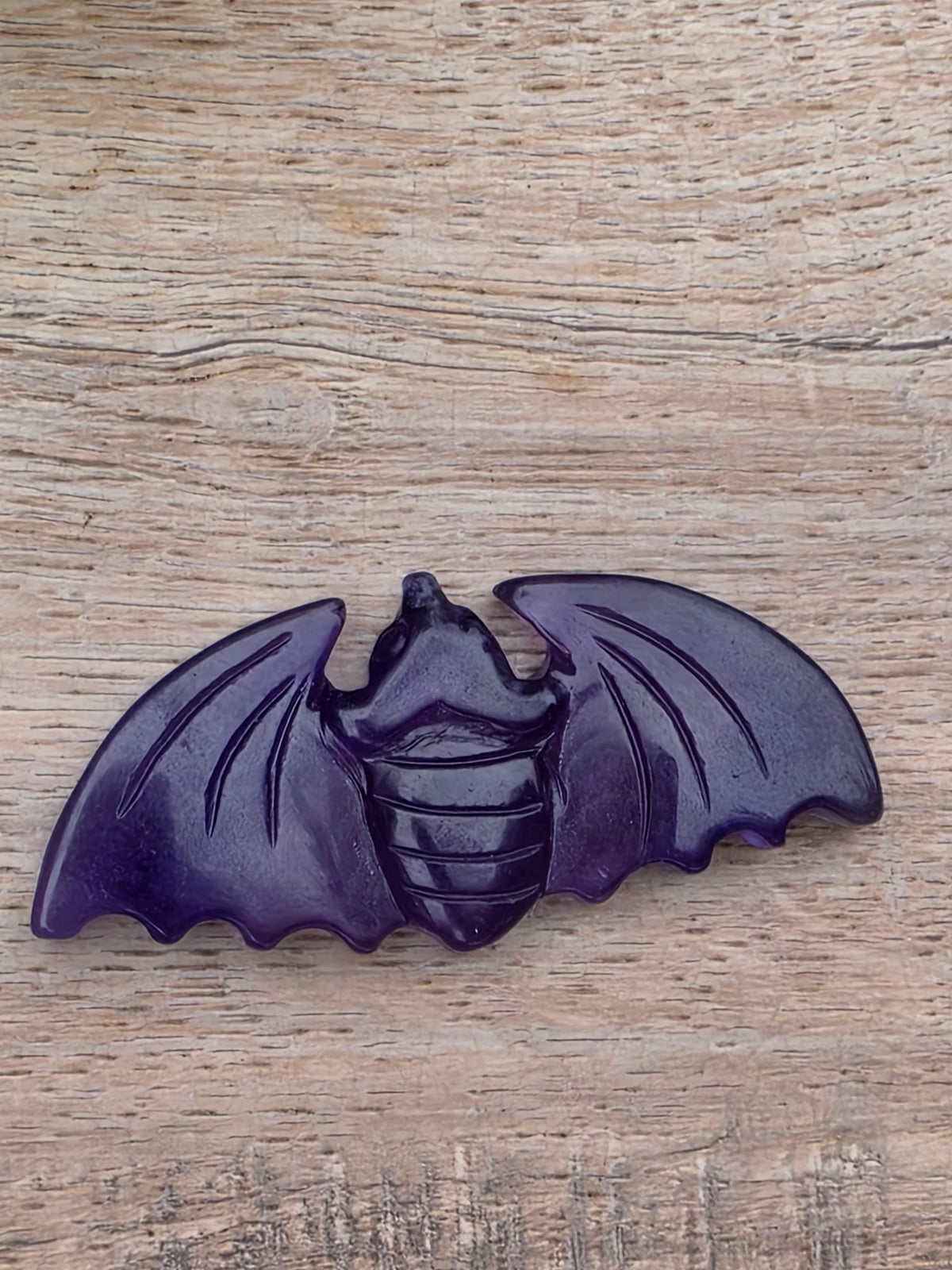 Purple Fluorite Crystal Bat