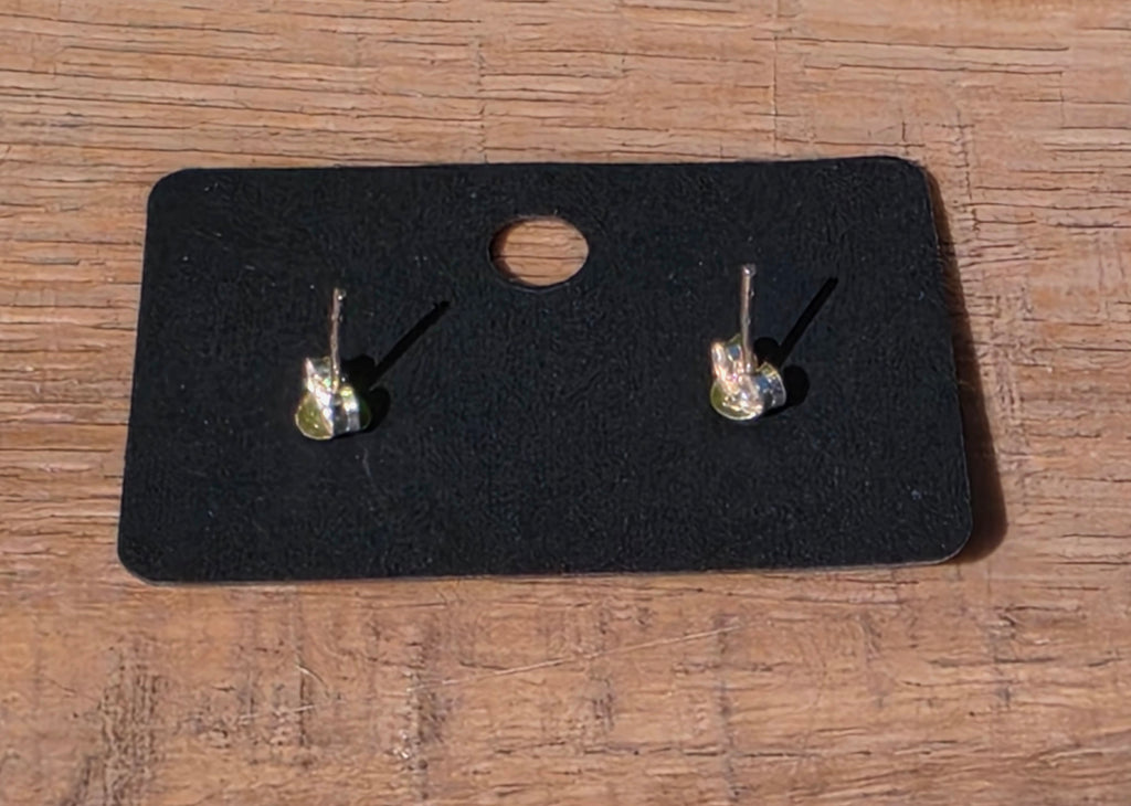 Chalcedony Sterling Silver Stud Earrings