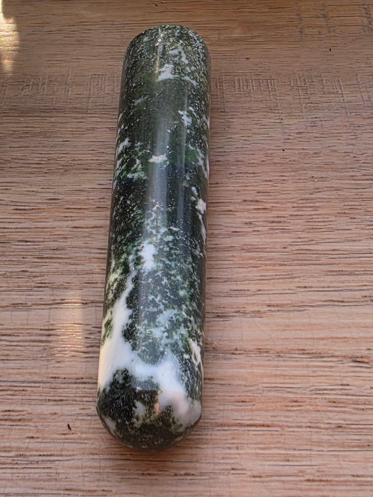 Moss Agate Crystal Massage Wand