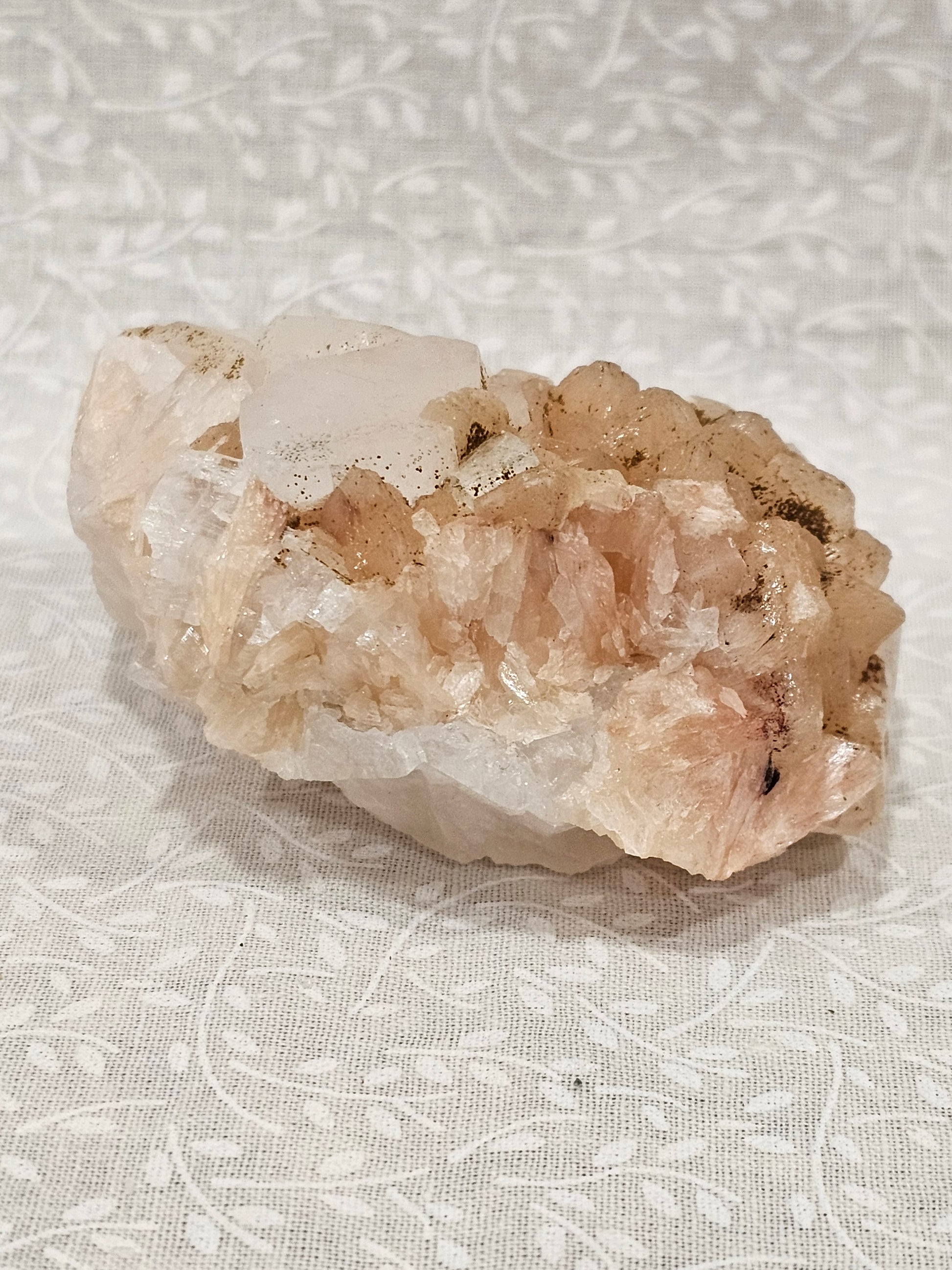Stillbite with Apophyllite Raw Crystal Cluster
