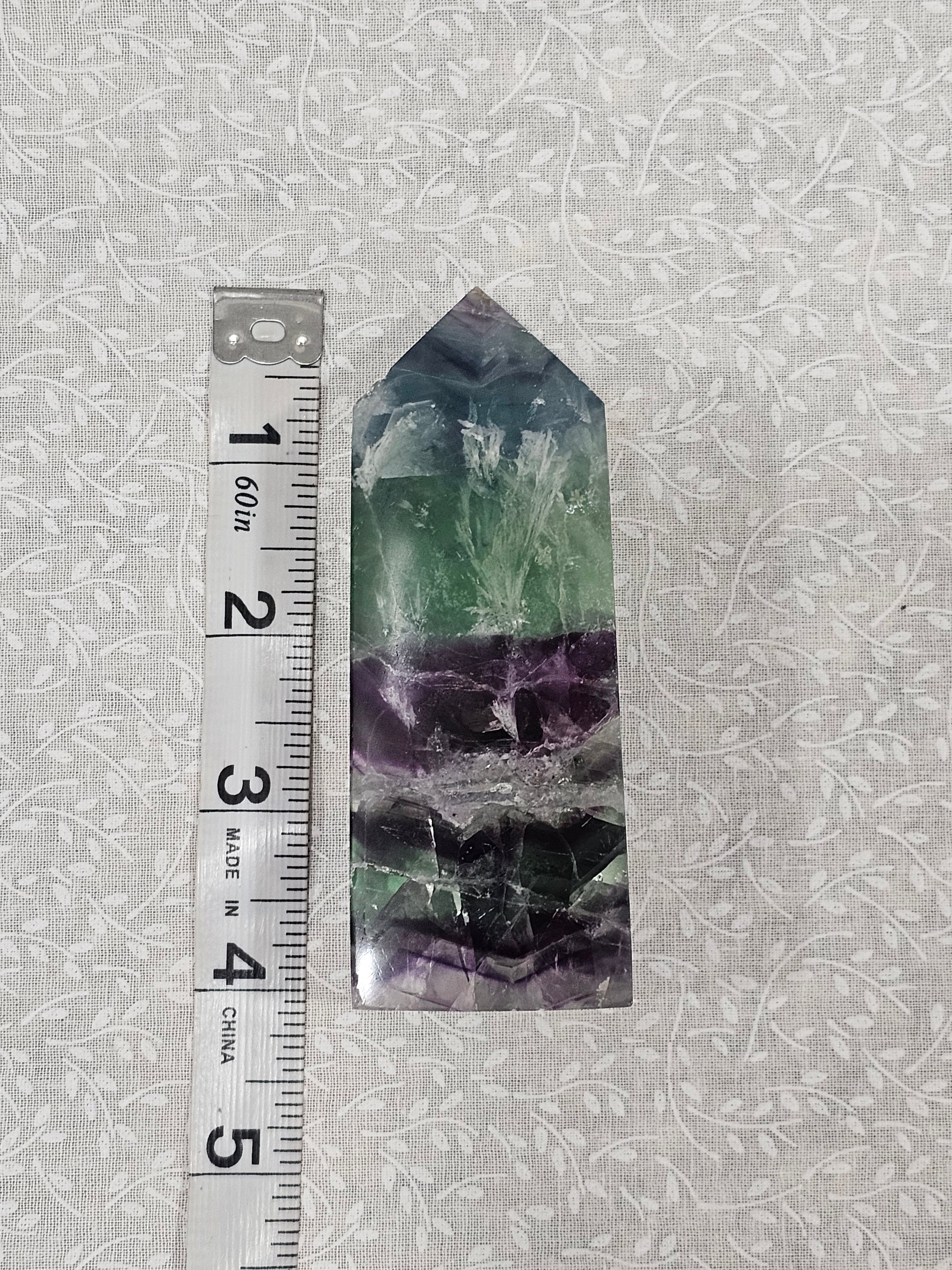 Rainbow Fluorite Crystal Tower
