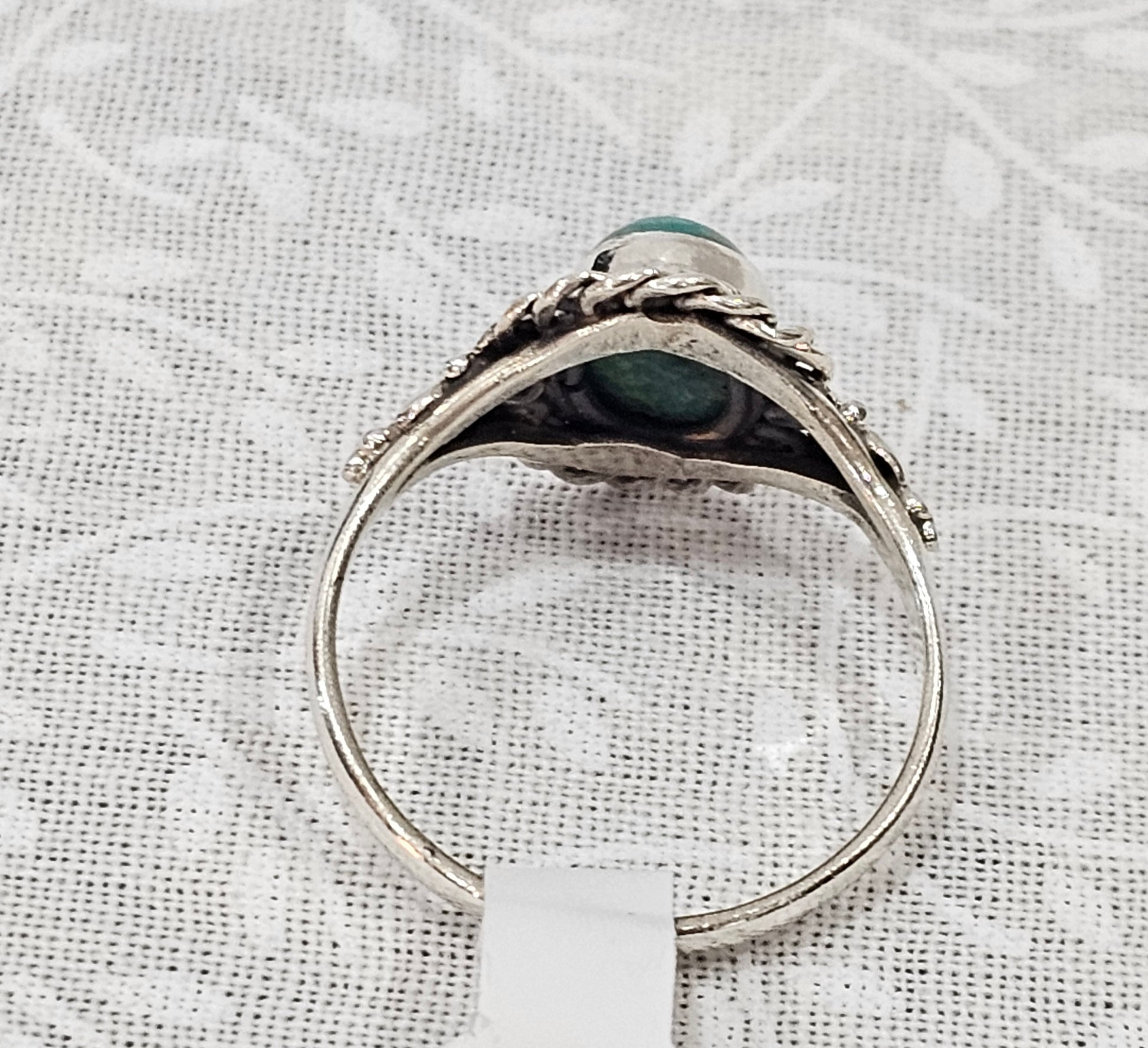 Sterling Silver Green Turquoise Gemstone Ring 7