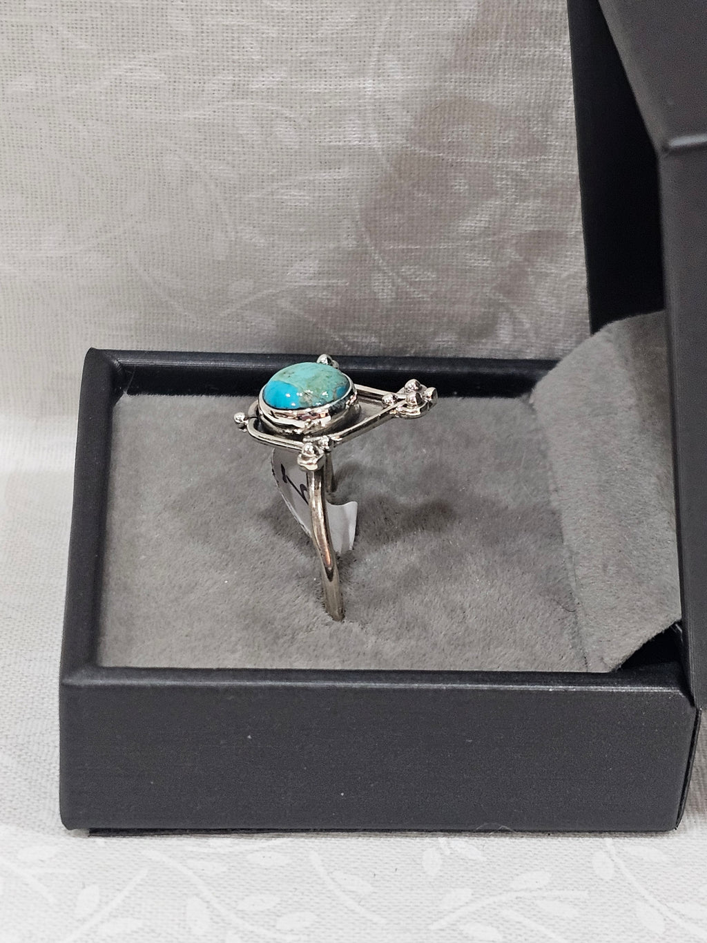 Sterling Silver Turquoise Ring - Size 9