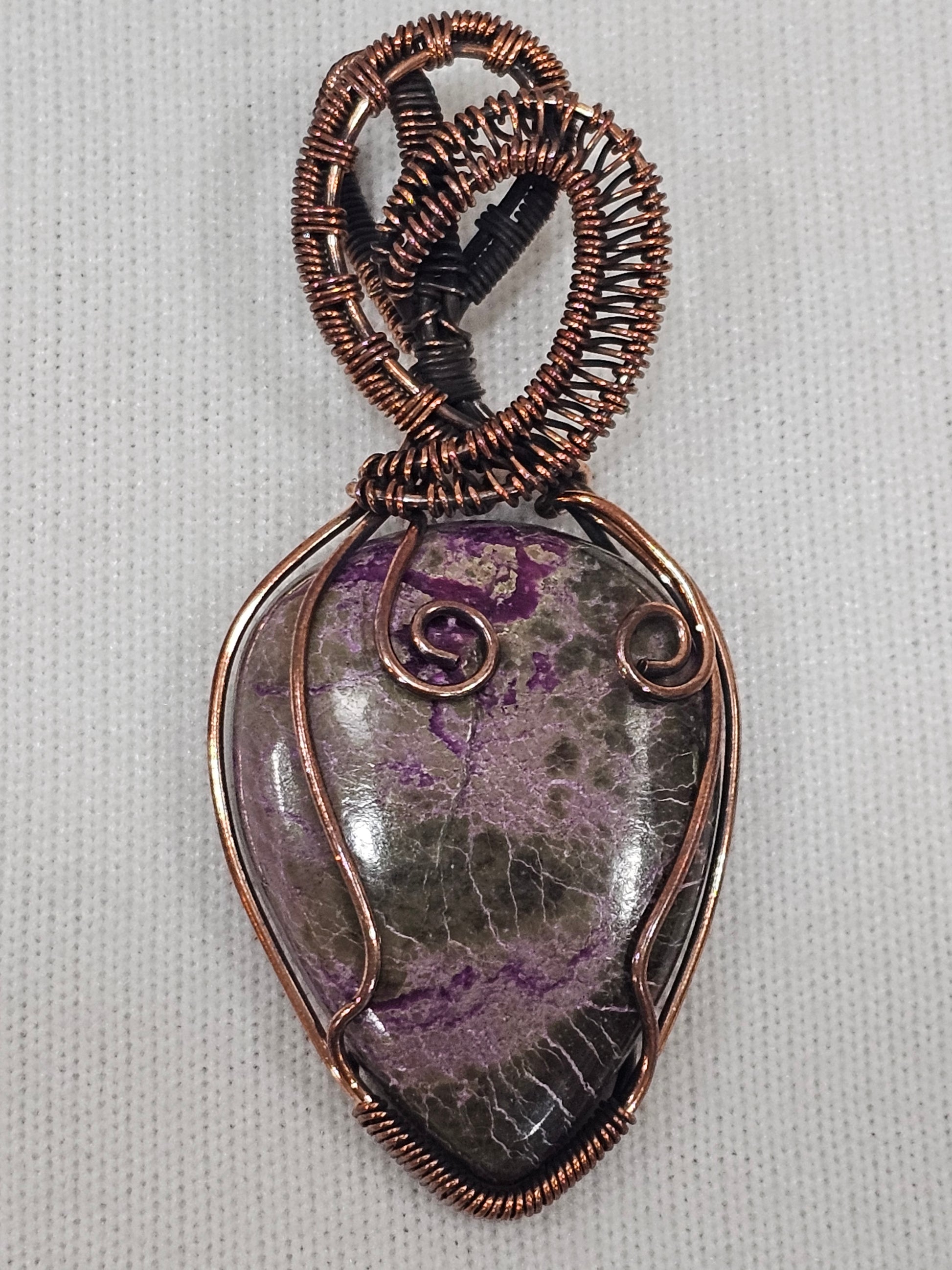 Purpurlite Pendant - Natural Purple Stone Sterling Silver