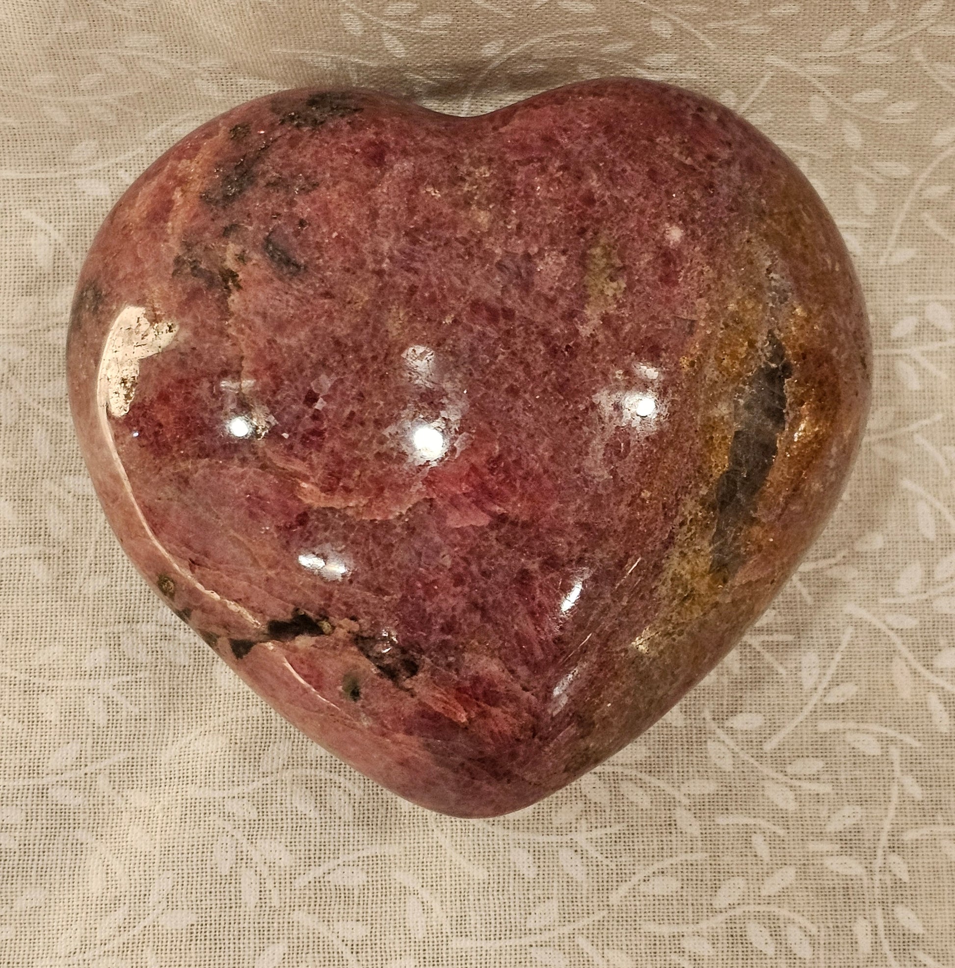 Rhodenite Crystal Heart