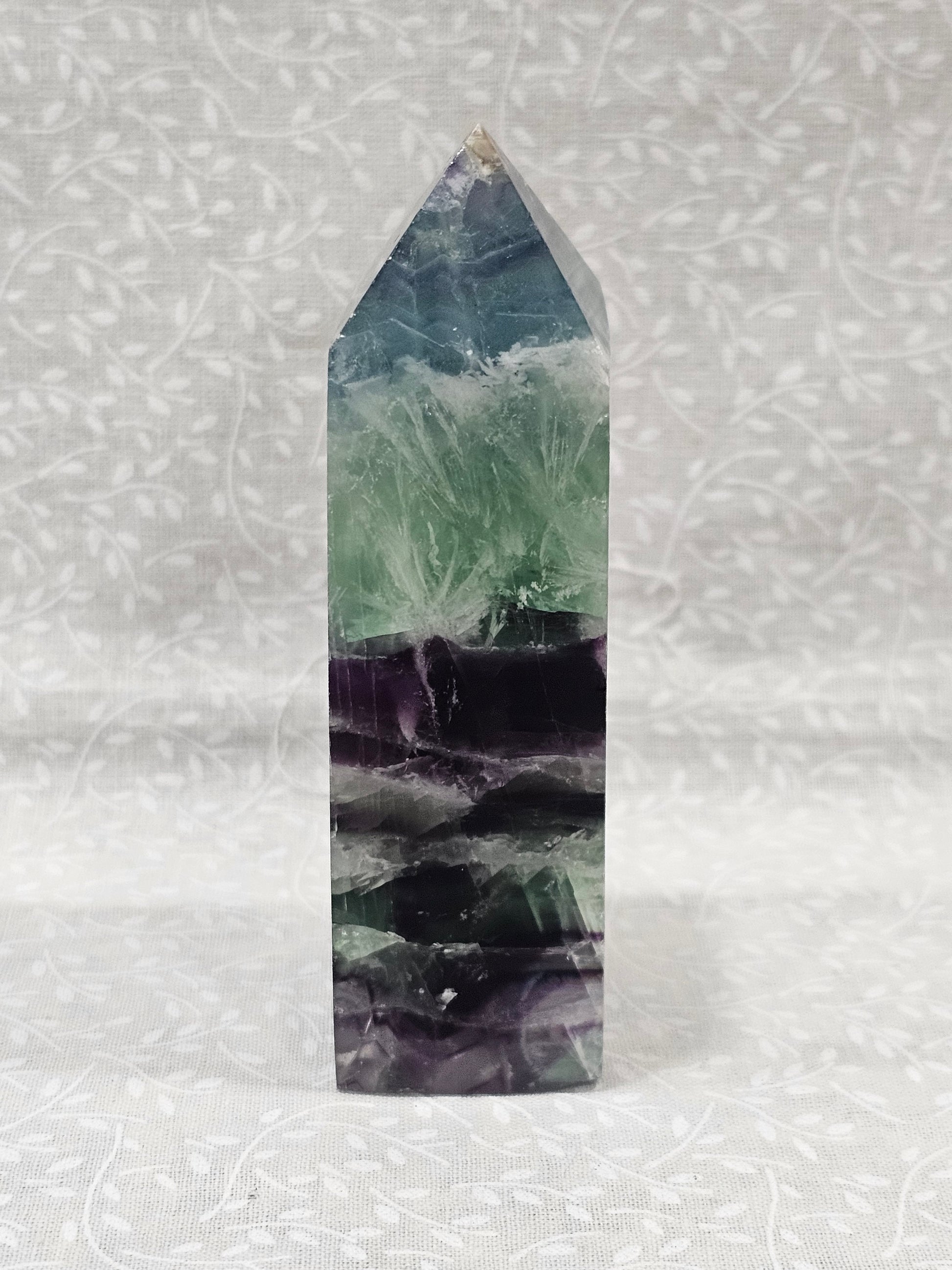 Rainbow Fluorite Crystal Tower