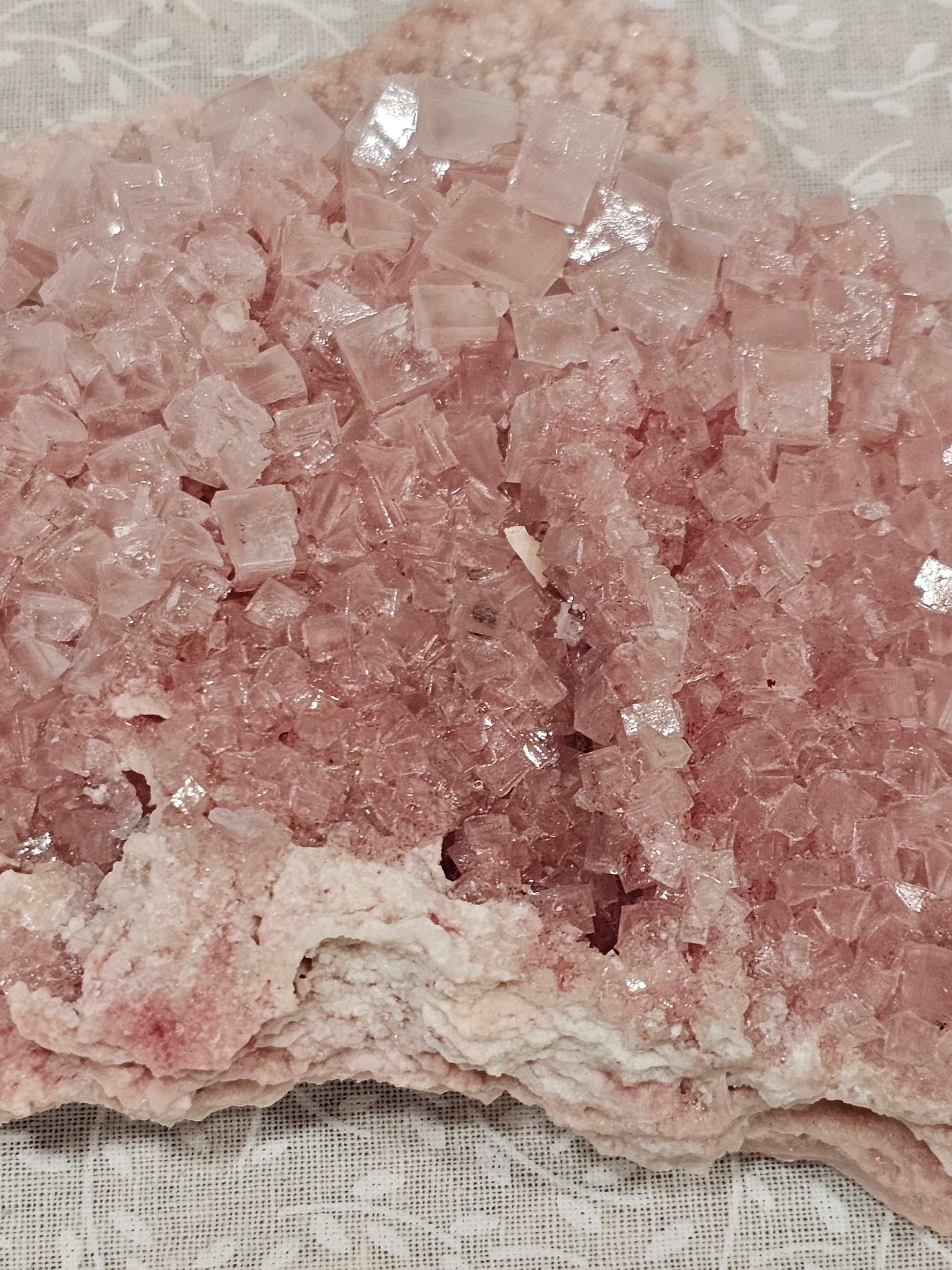 Pink Halite Raw Crystal Cluster