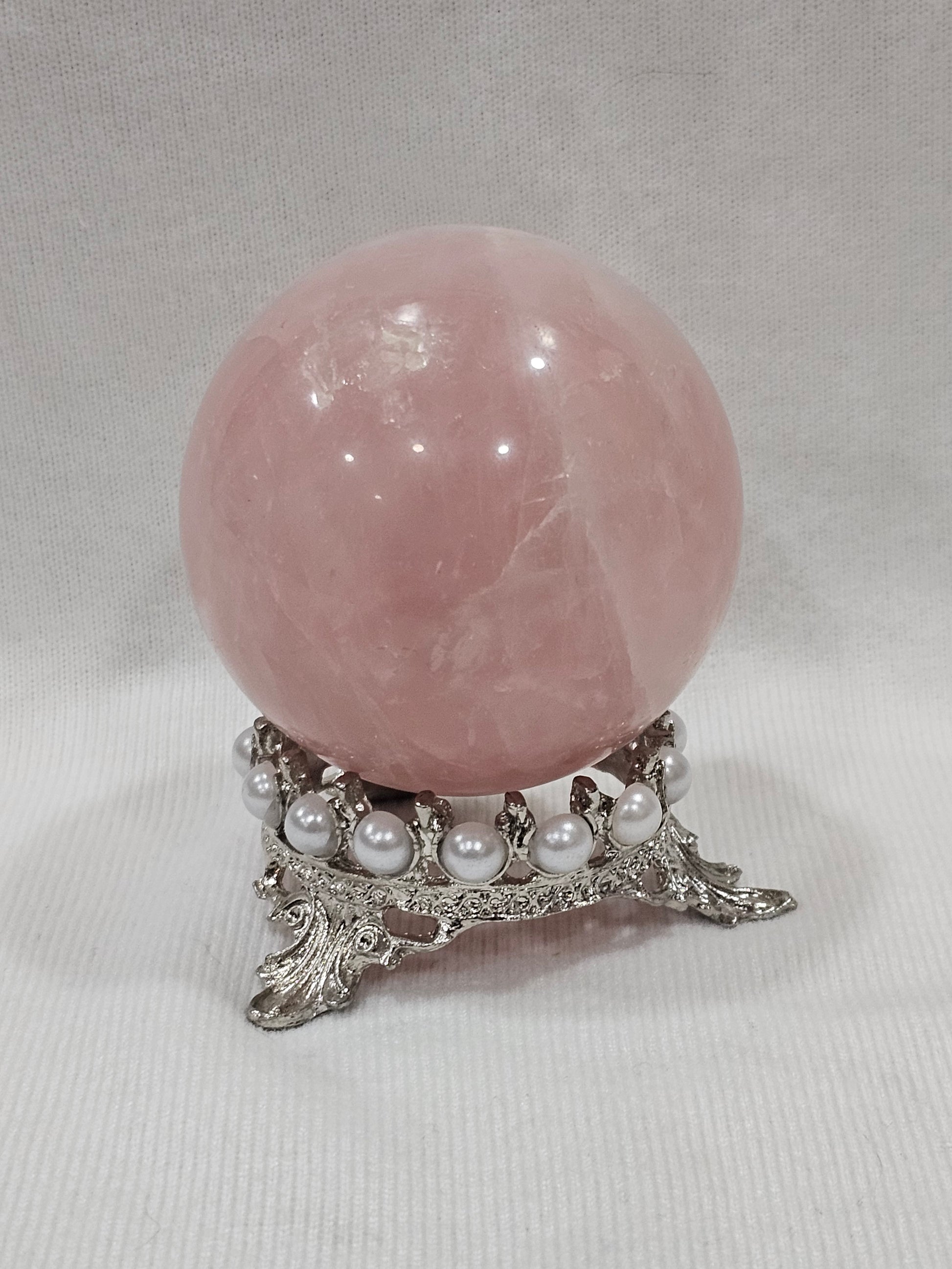 Pink Quartz Crystal Sphere 61mm