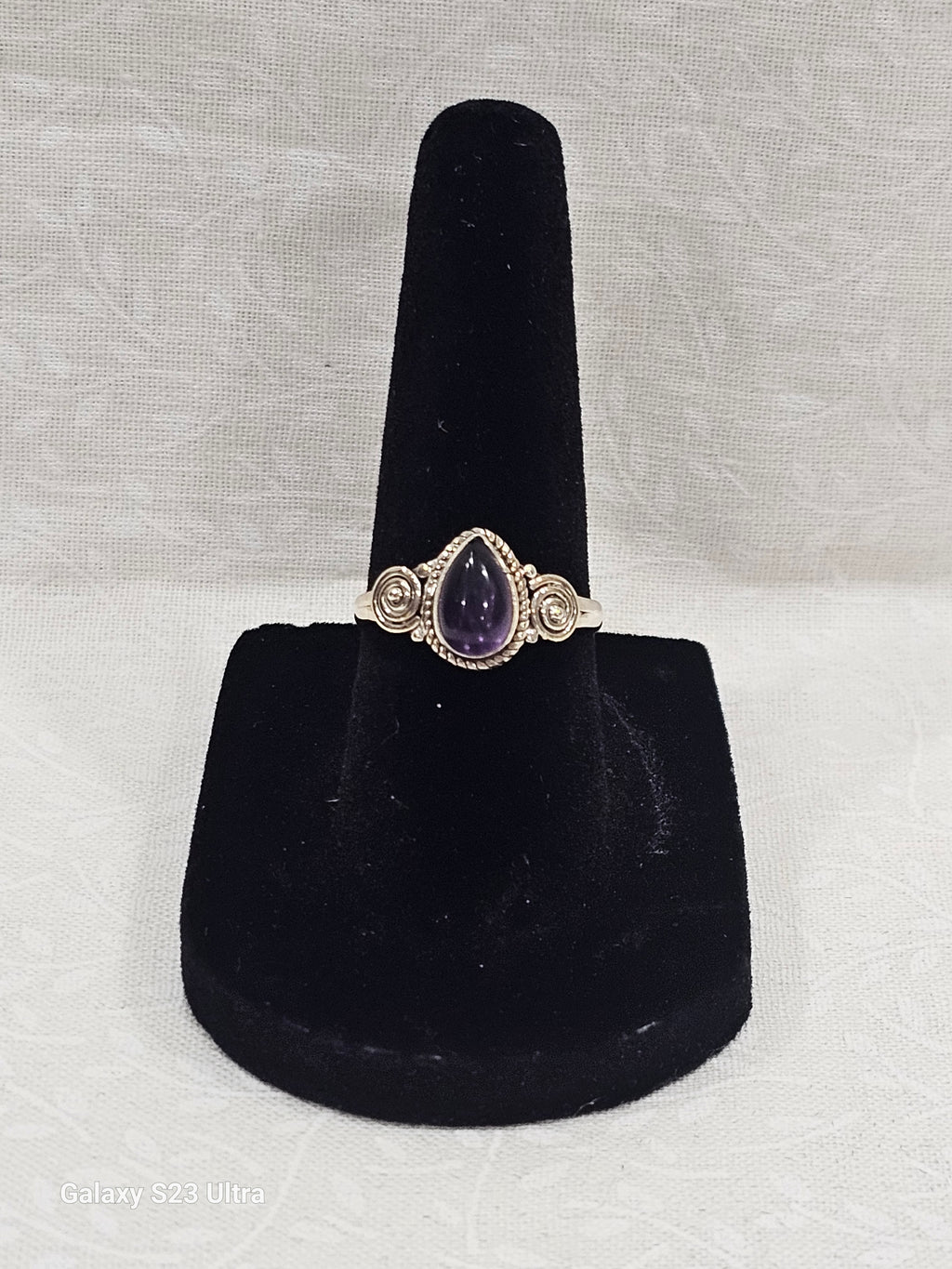 Emerald Sterling Silver Ring Size 7 - Heart Chakra Healing Stone