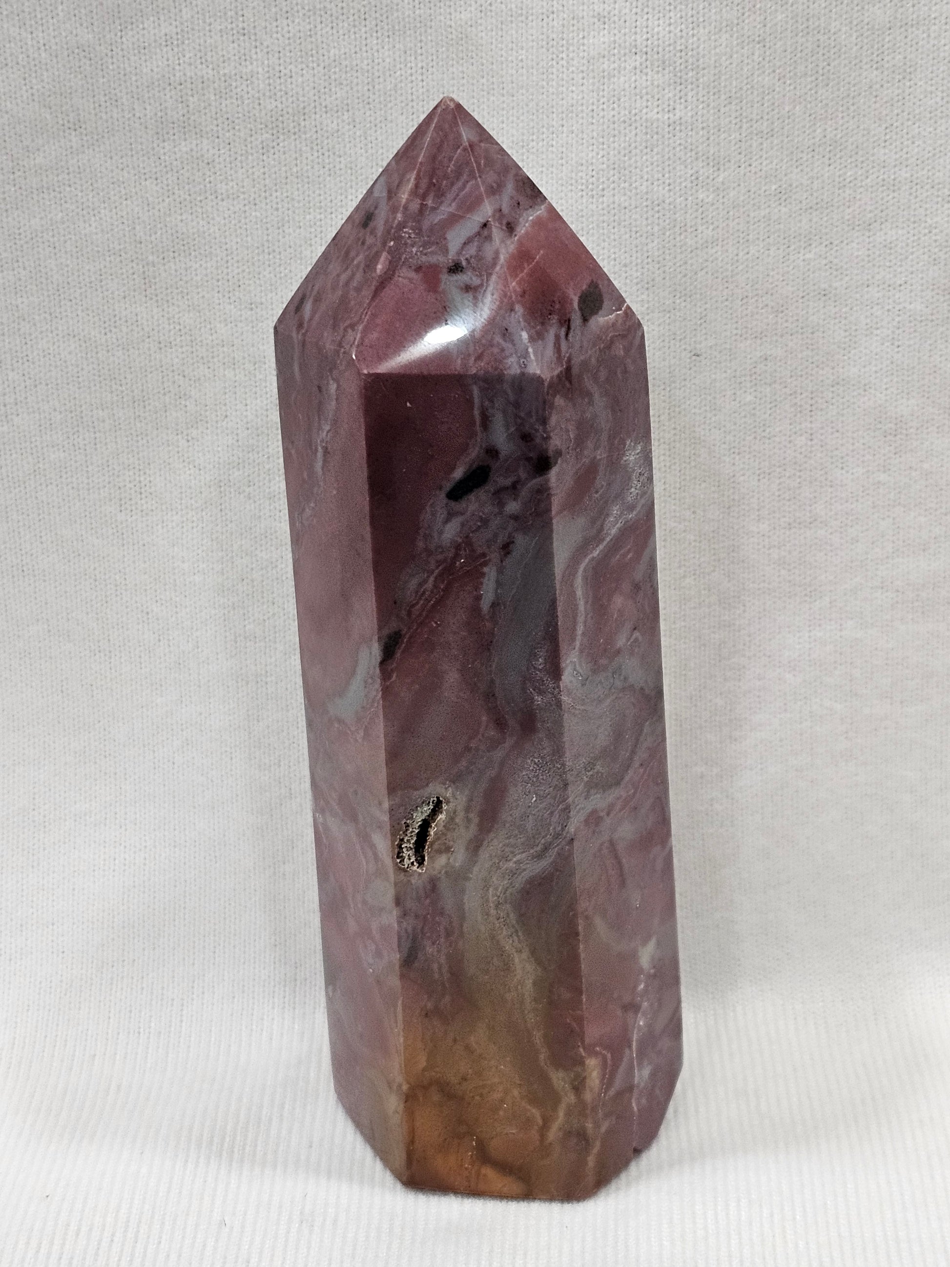 Ocean Jasper Crystal Tower - Natural Polished Stone Point