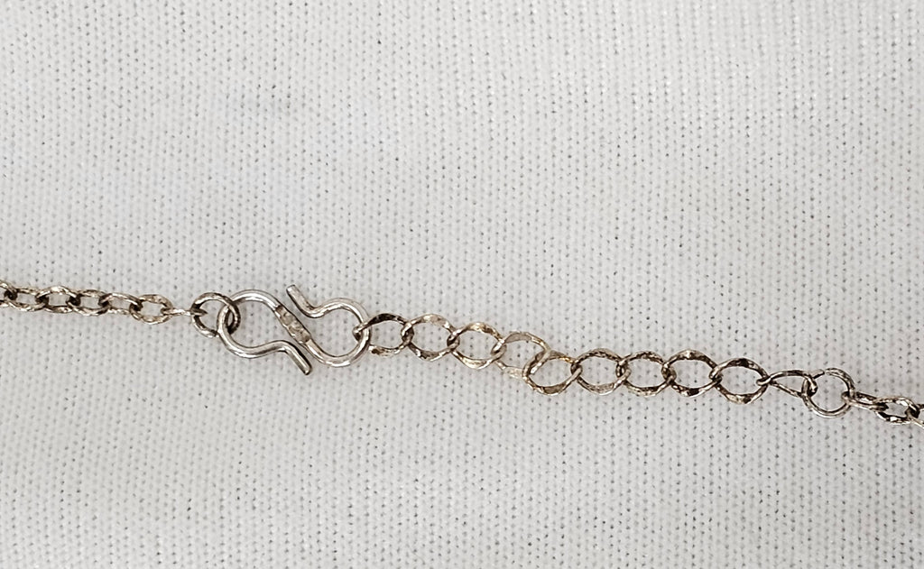 Peacock Dahlia Sterling Silver Necklace