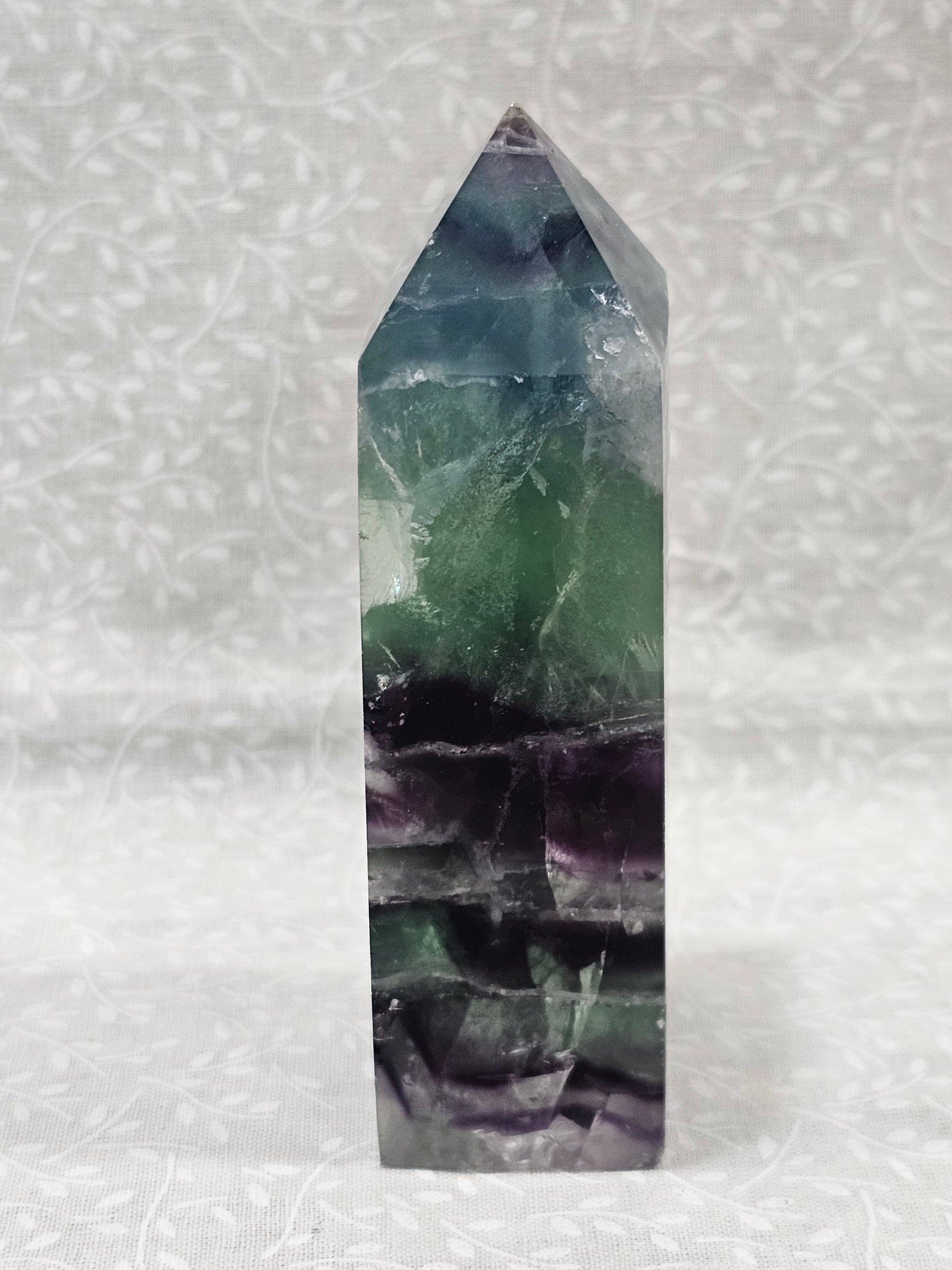 Rainbow Fluorite Crystal Tower