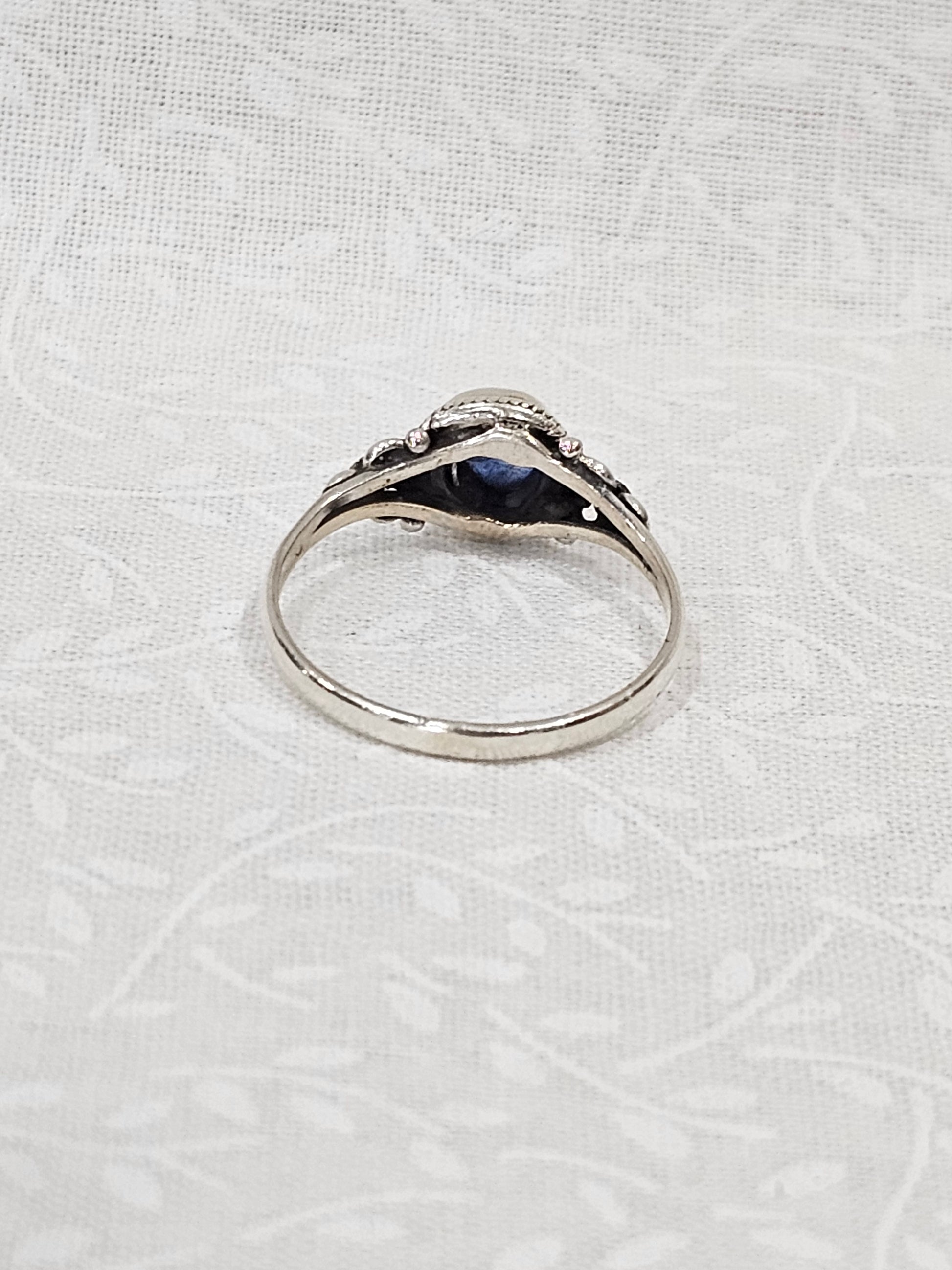 Sterling Silver Blue Kyanite Ring - Size 8.5