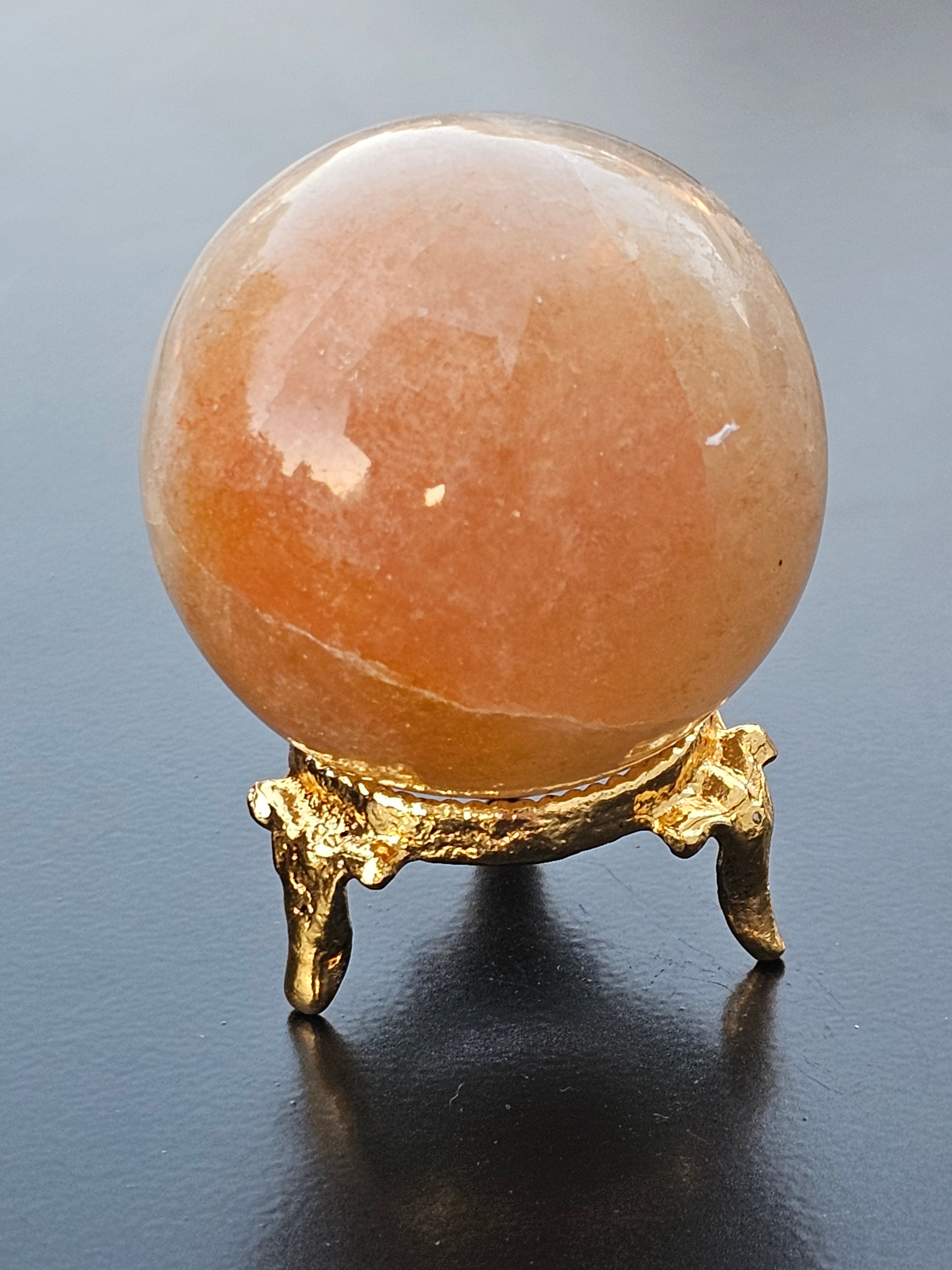 Orange Calcite Crystal Sphere