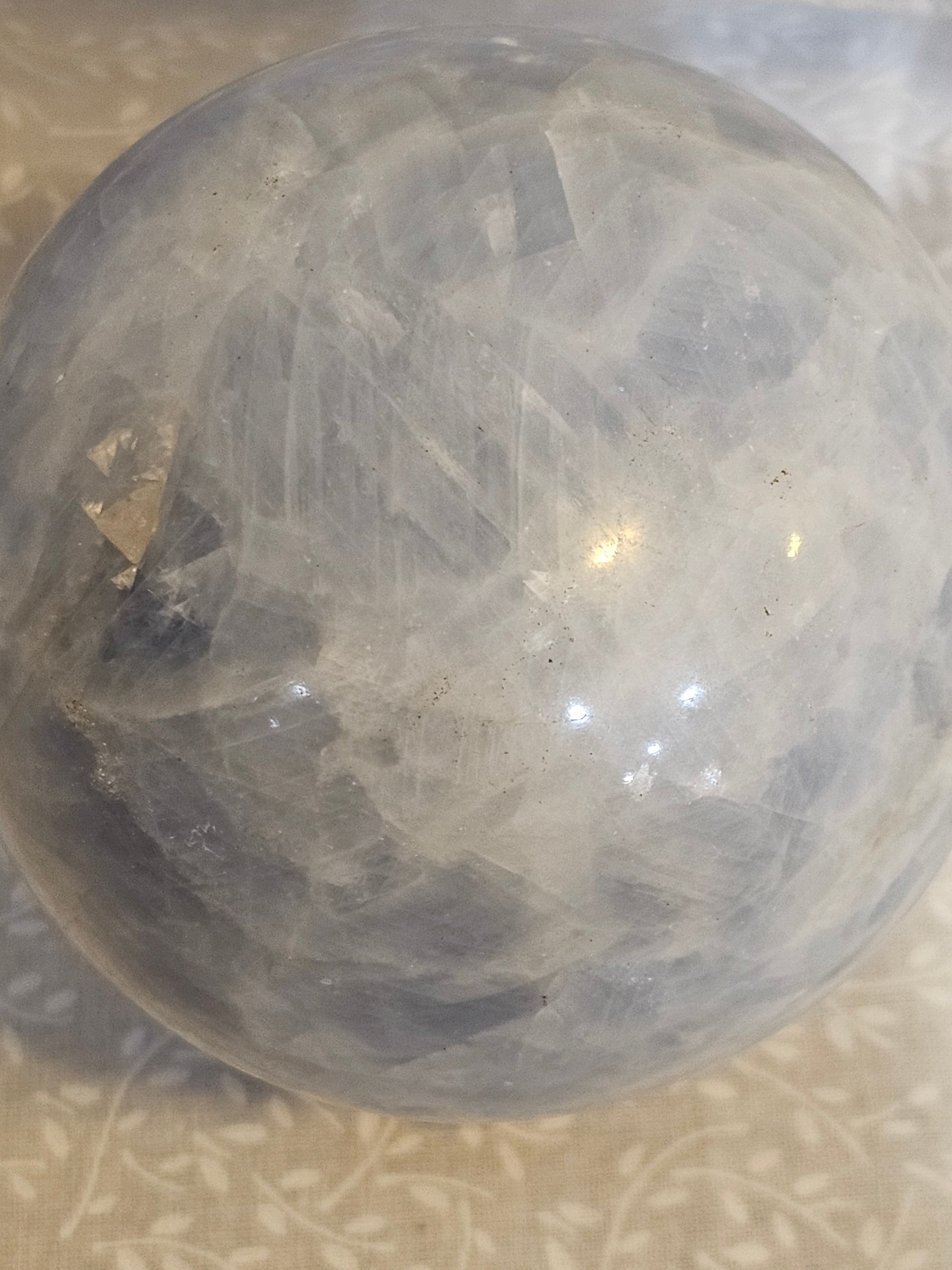 Blue Calcite Crystal Sphere 84mm