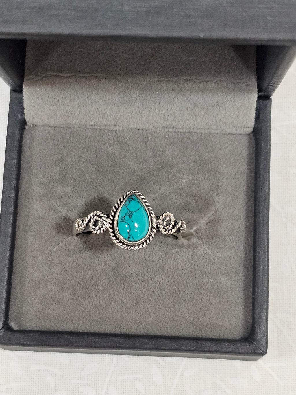 Sterling Silver Turquoise Gemstone Ring 10