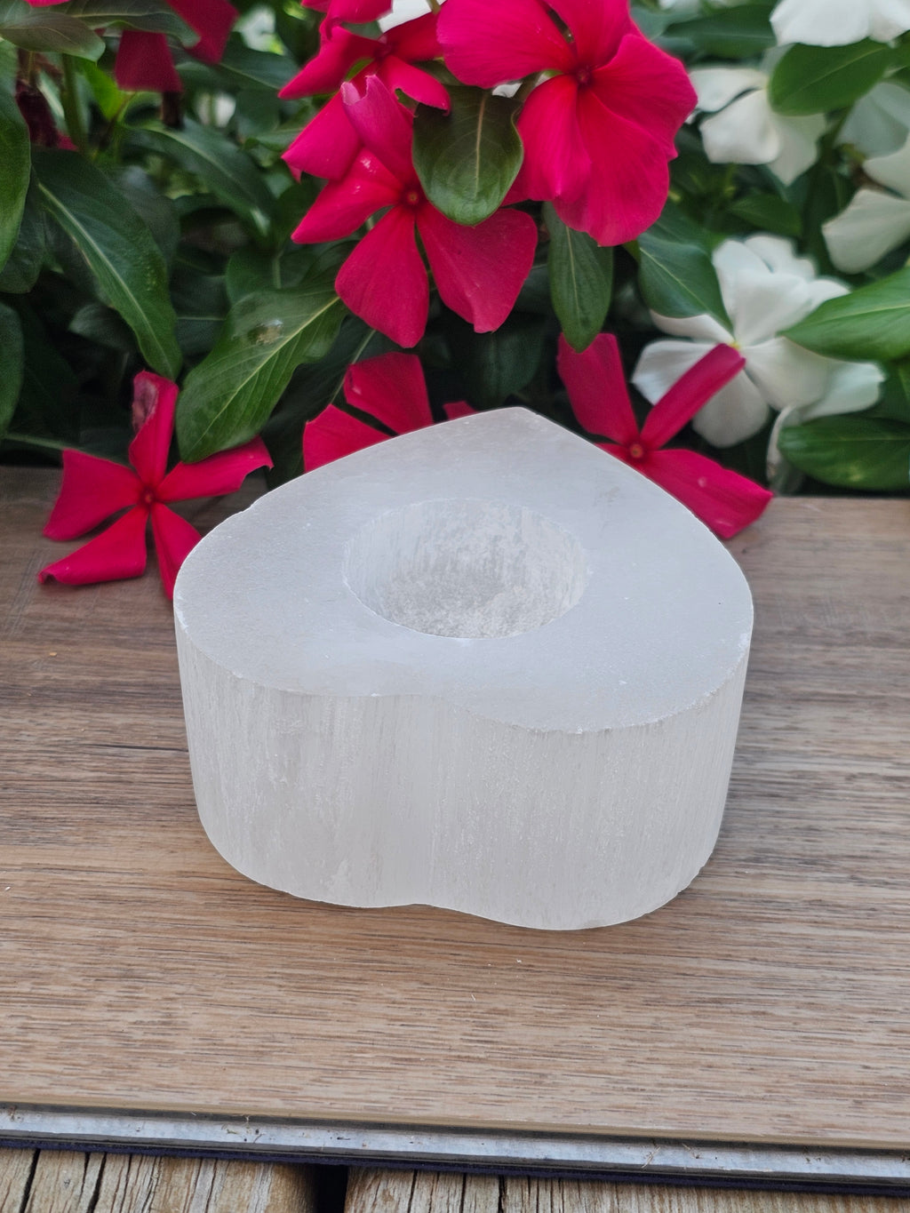 Selenite Crystal Candle Holder