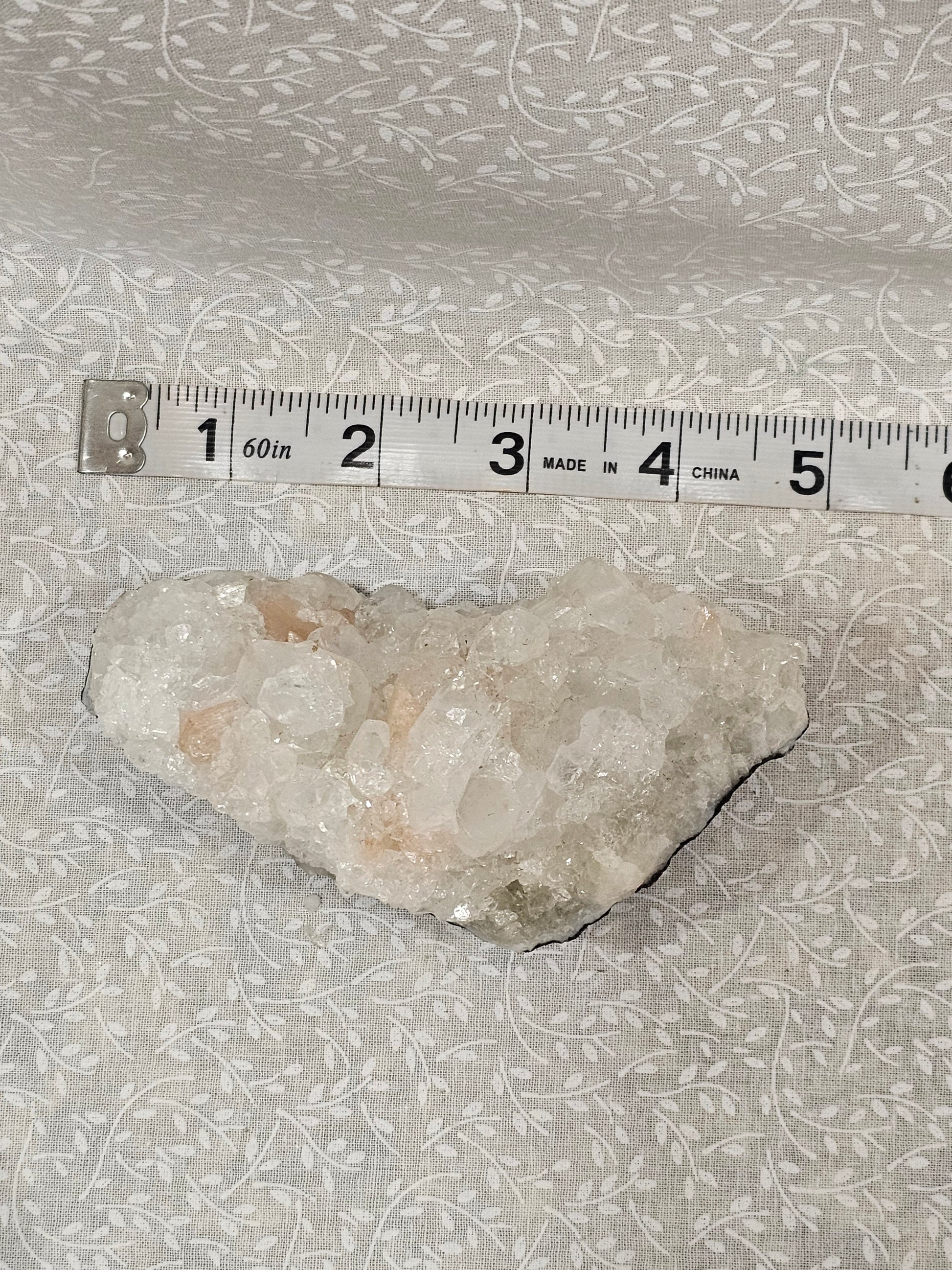 Apophyllite with Stillbite Raw Crystal Cluster