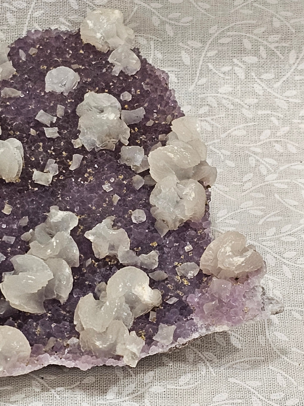 Amethyst & Calcite with Inclusion Raw Crystal Cluster
