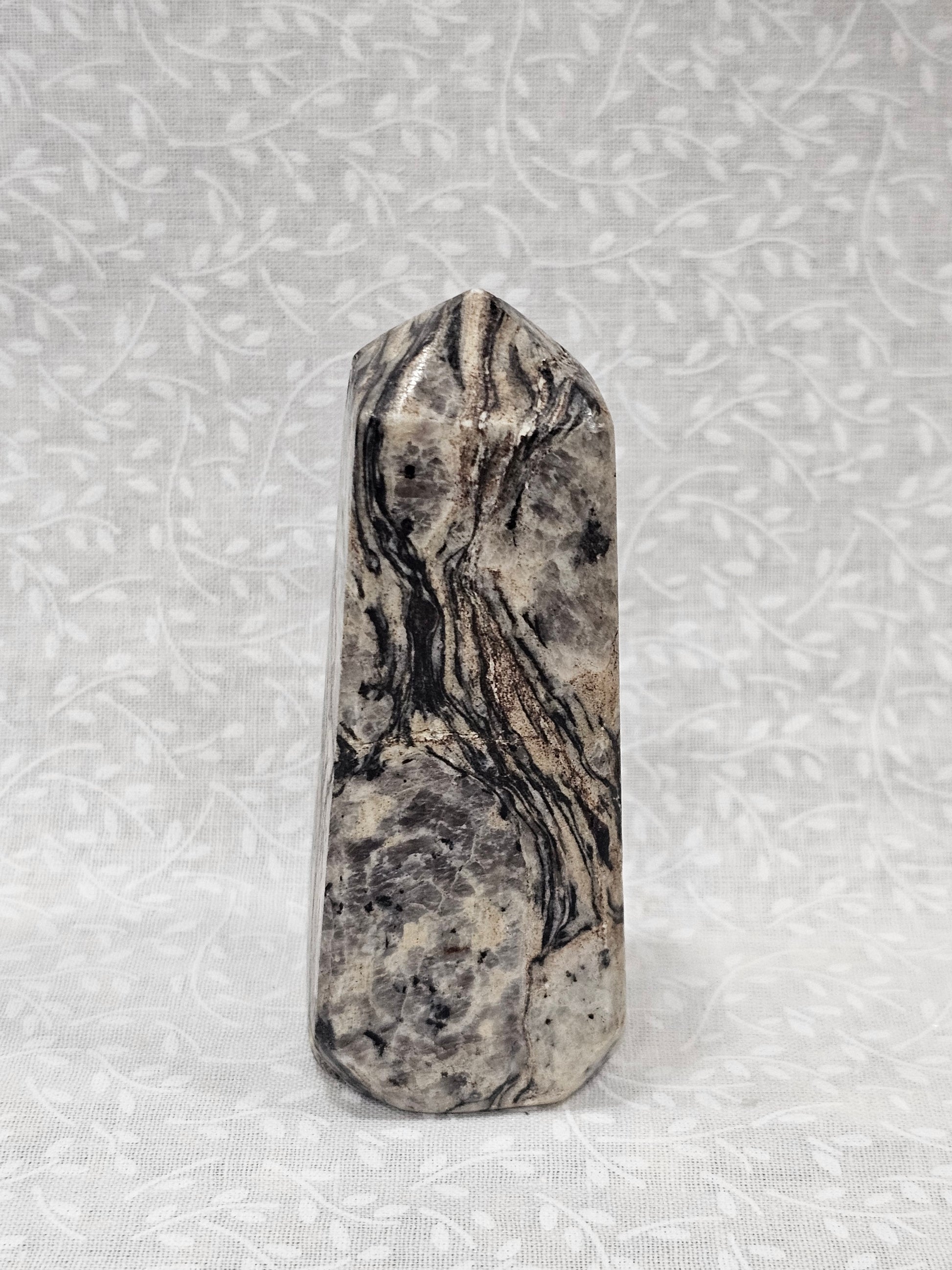 Zebra Calcite Crystal Tower